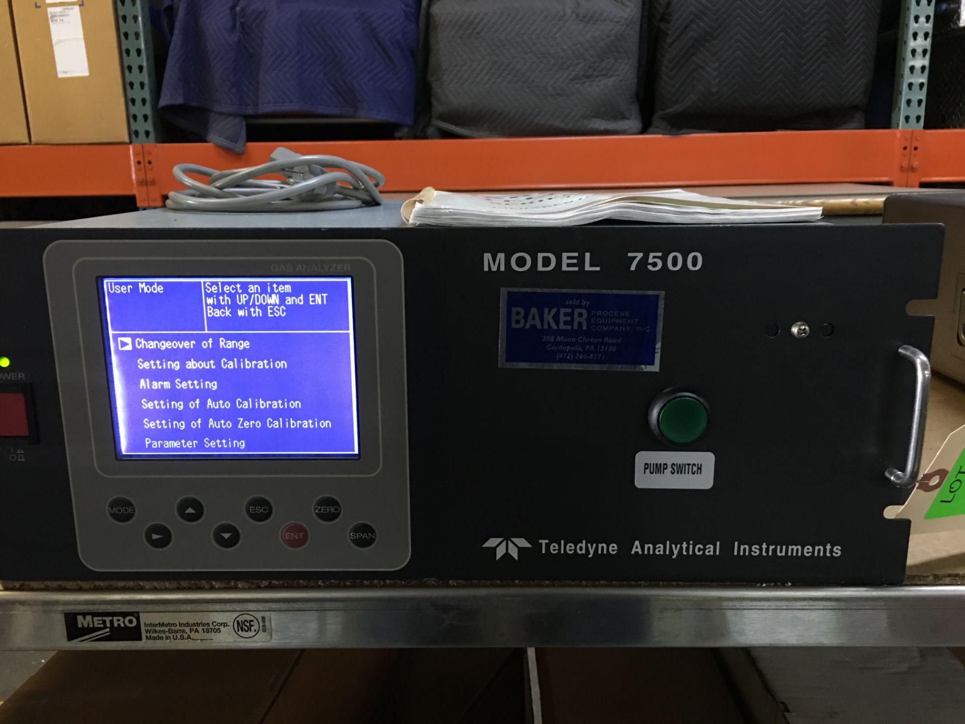 Baker Teledyne Analytical Instruments Series 7000 Infrared Photometer - Image 3 of 6