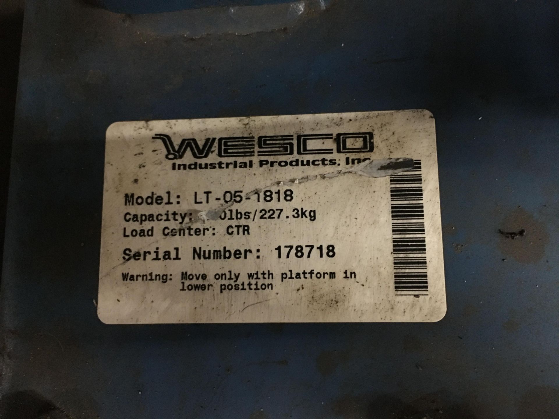 Wesco Die Lift Cart - Image 2 of 3