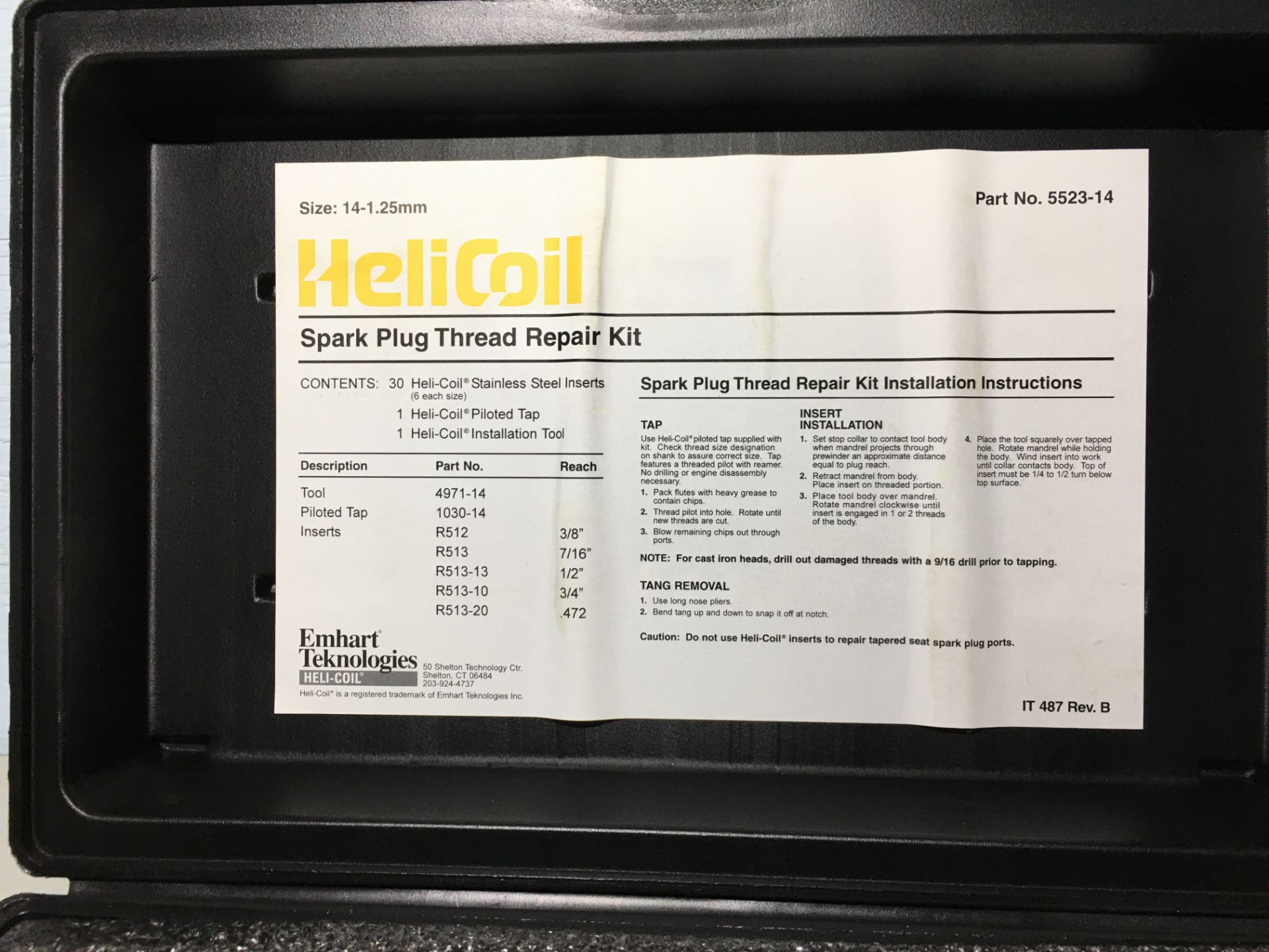 HeliCoil Spark Plug Thread Repair Kit - Image 2 of 2