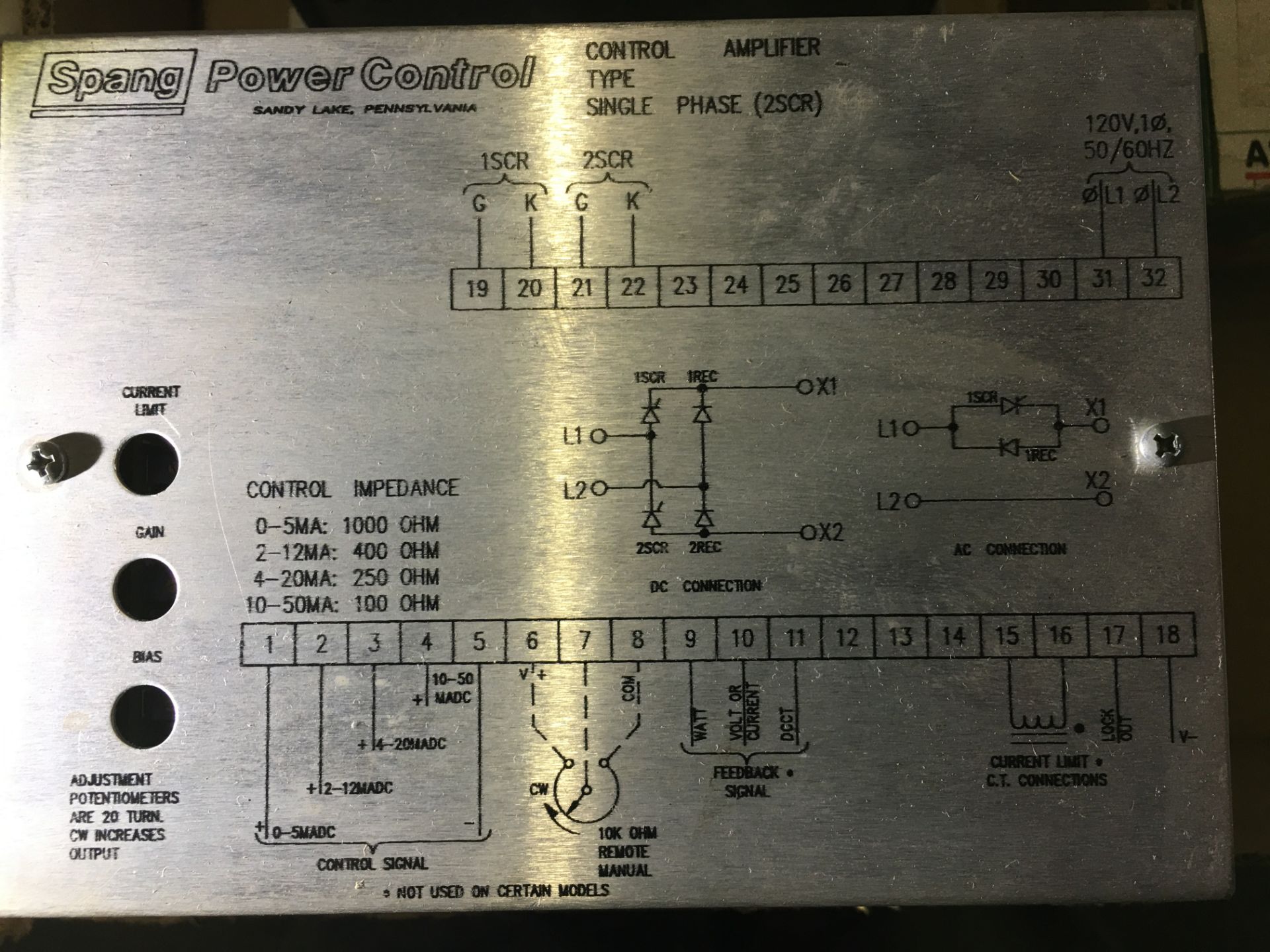 Spang Power Control Amplifiers - Image 2 of 3