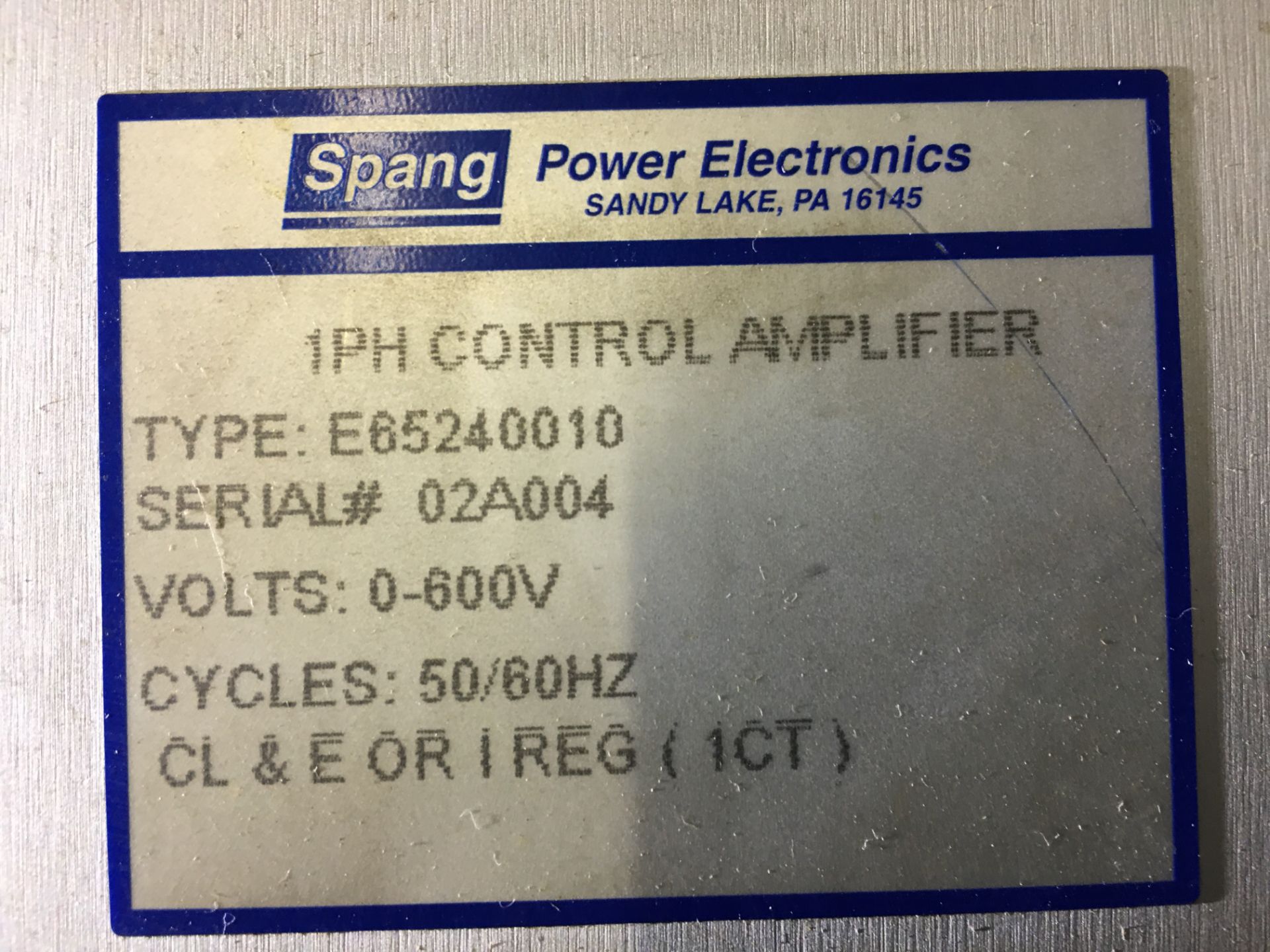 Spang Power Control Amplifiers - Image 3 of 3