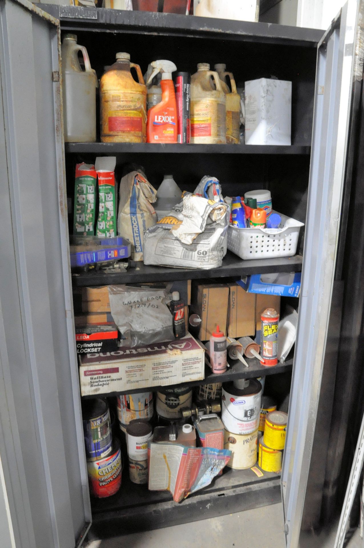 Lot-(2) 2-Door Storage Cabinets and (1) Shelving Unit with Contents, - Image 4 of 4