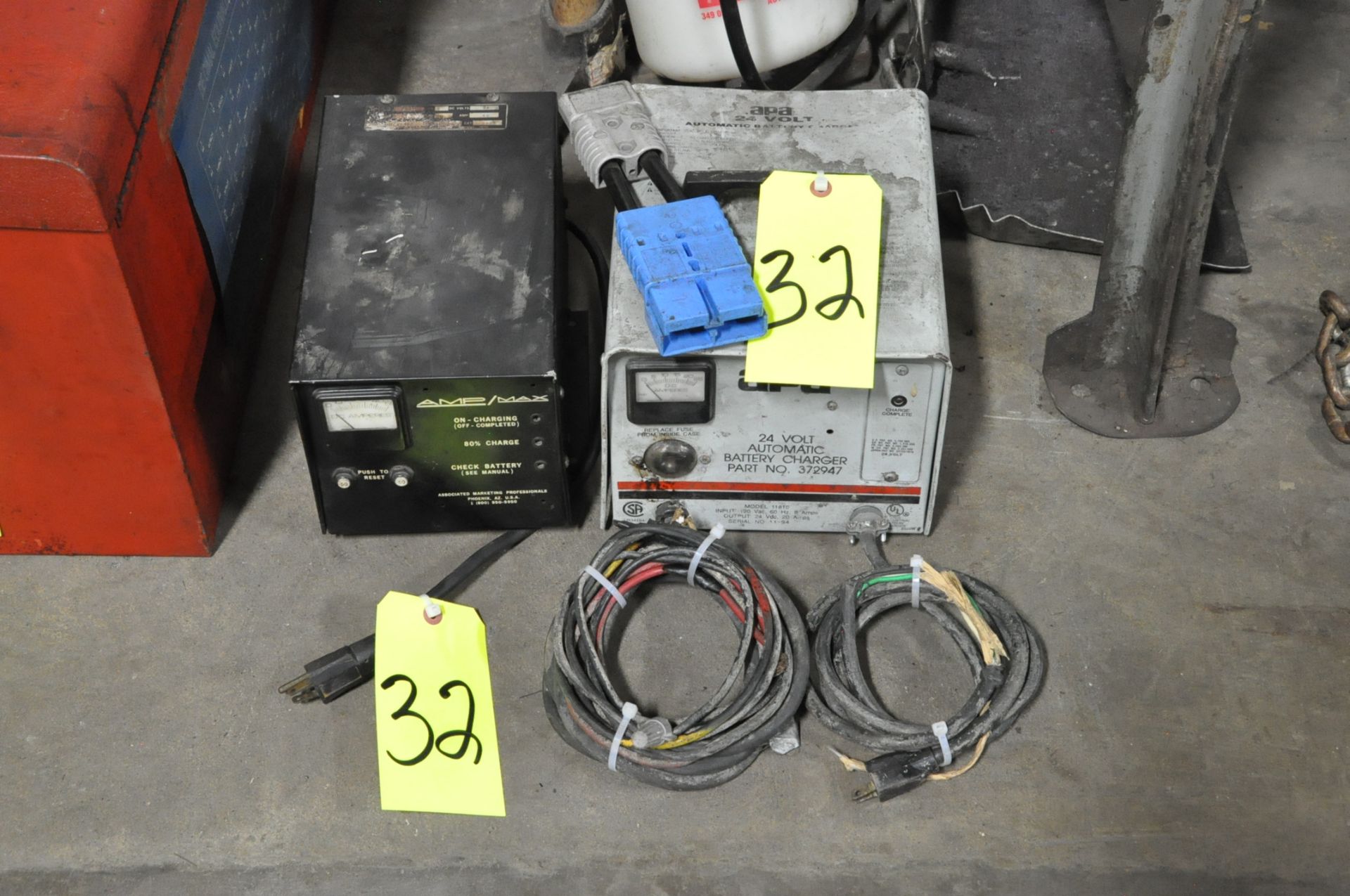 Lot-Portable Tool Boxes, APA 24-Volt Battery Charger, and (1) AMP - Image 2 of 3