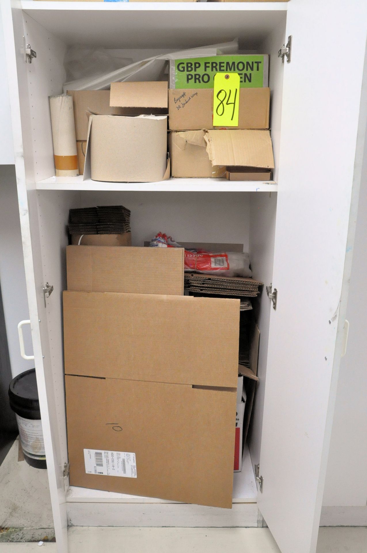 Lot-Shipping Supplies in (2) Cabinets, (Cabinets Not Included), with Drum of Styrofoam Peanuts - Image 2 of 3