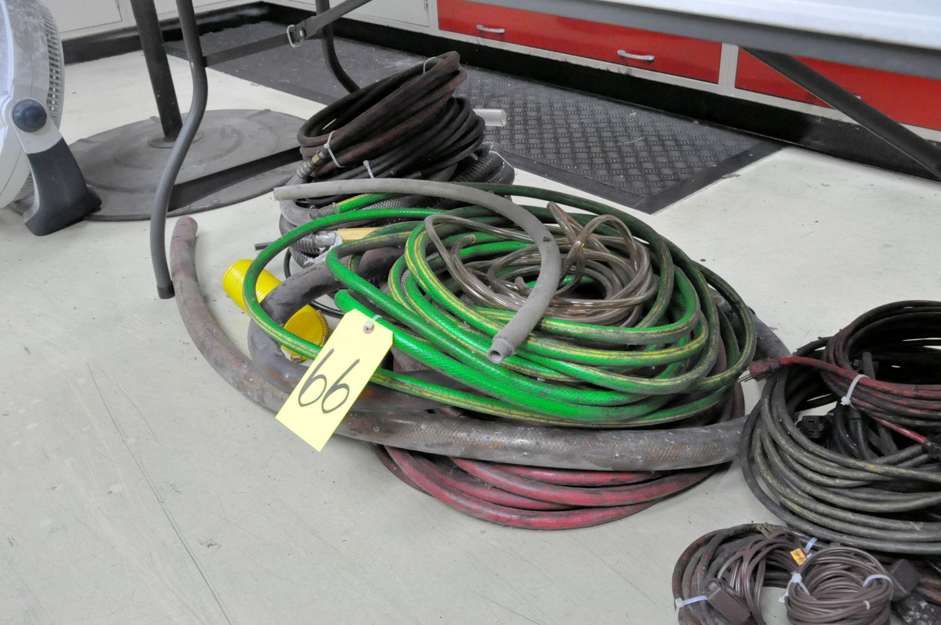 Lot-Various Hoses Under (1) Table
