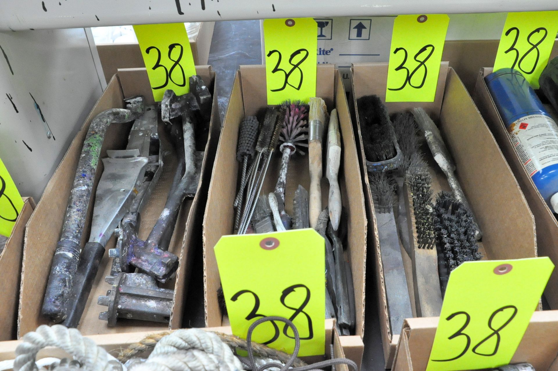 Lot-Various Rope, Hand Tools, Funnels etc. in (10) Boxes - Image 2 of 5