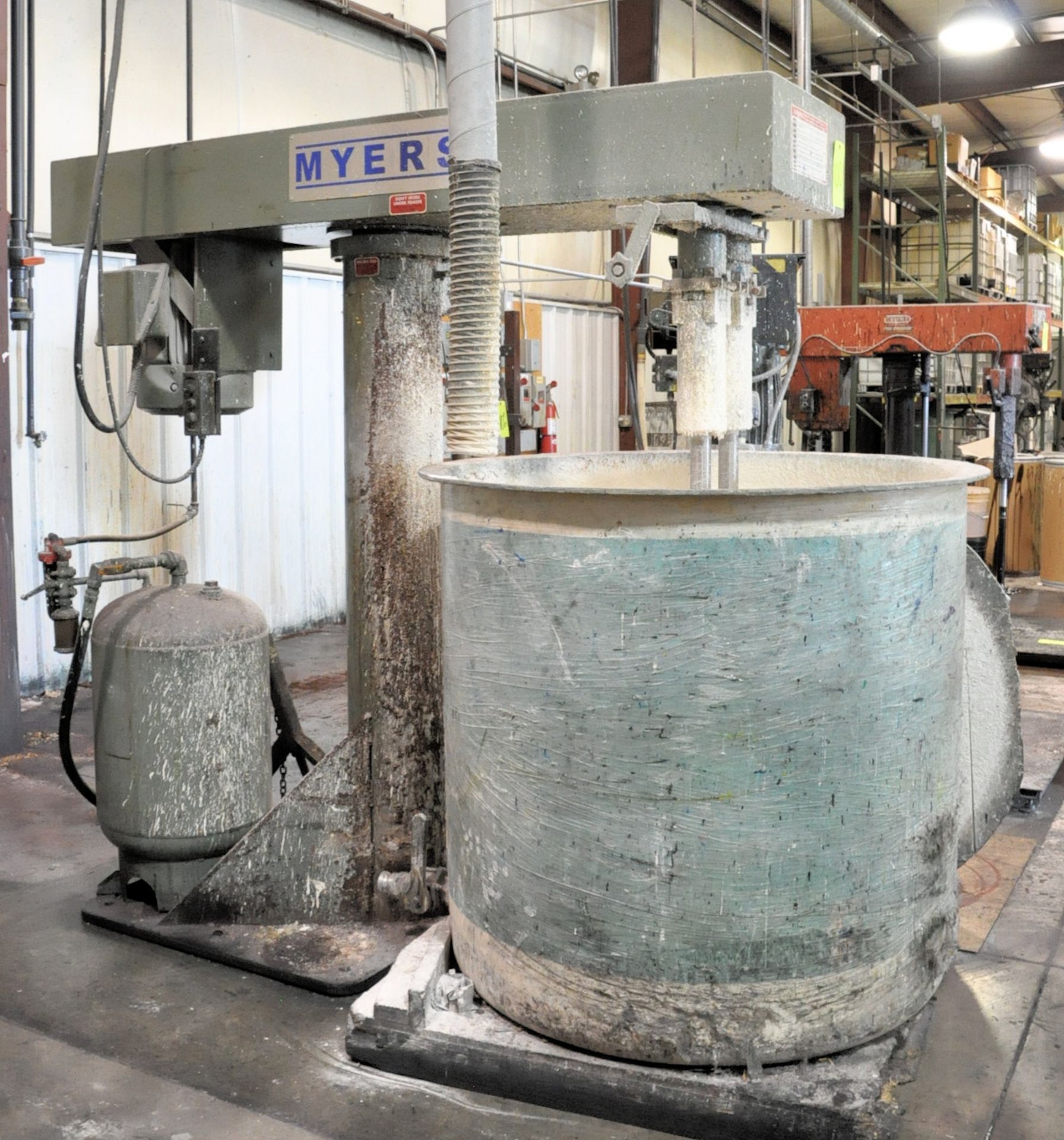 Meyers Model 850A-30-364, Dual Shaft Mixer with Pneumatics, S/n N/a (03/06), 30-HP Motor, Vertical