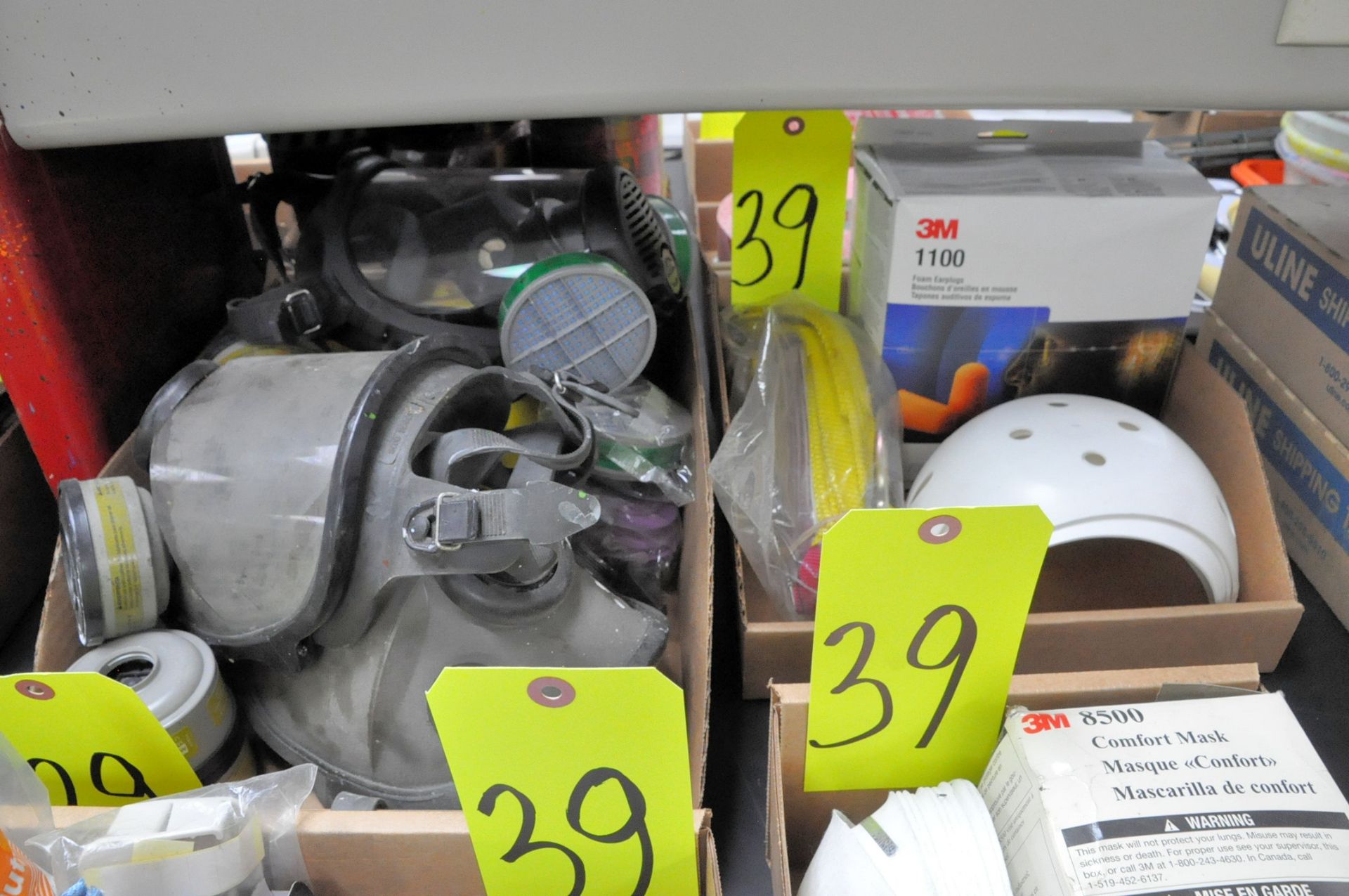 Lot-Respirators, Ear Plugs, Gloves, Masks, Inventory Tags, Tape Guns, Banding Tools in (8) Boxes - Image 2 of 6