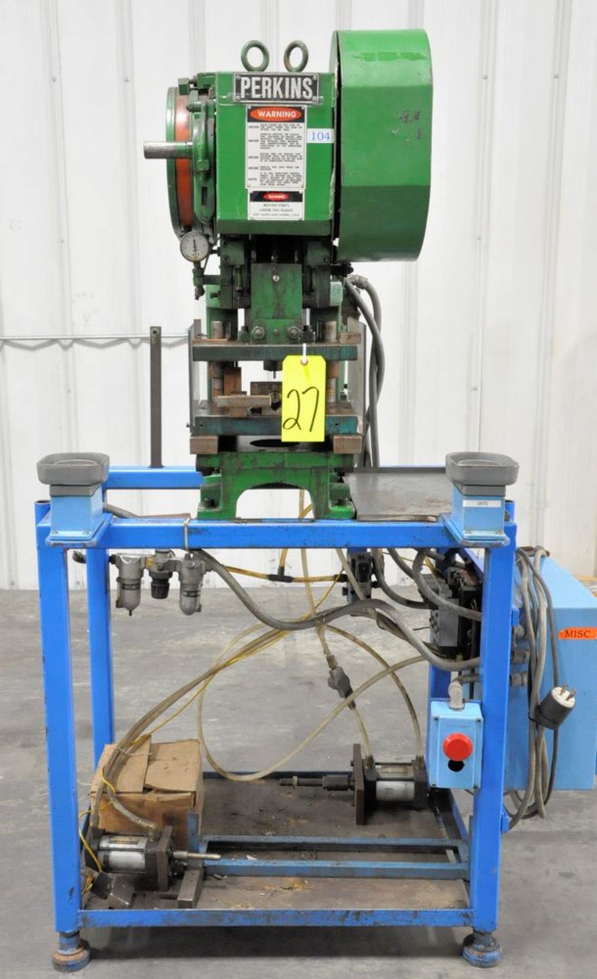 Perkins Model 5-C, 5-Ton Capacity Open Back Punch Press, - Image 4 of 4