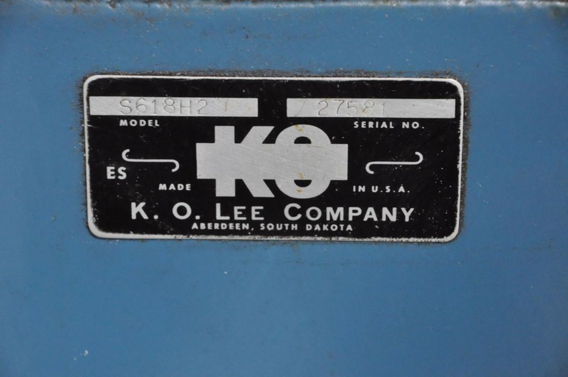 K.O. Lee Model SF618, 6" x 18" Hydraulic Surface Grinder, - Image 6 of 6