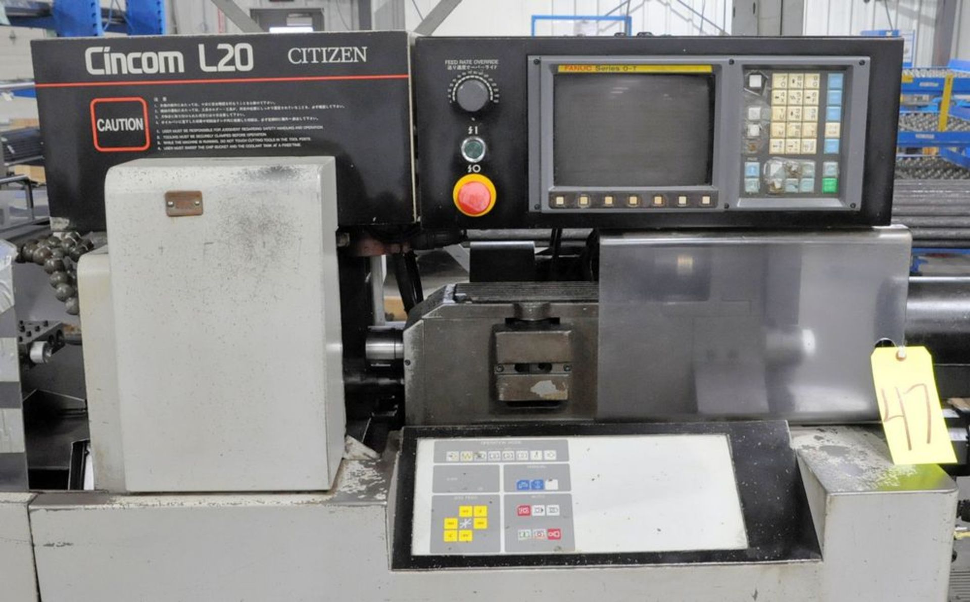 Citizens Lathe Model Cincom-L20, CNC Lathe, S/n 7537 (1992), - Image 3 of 8