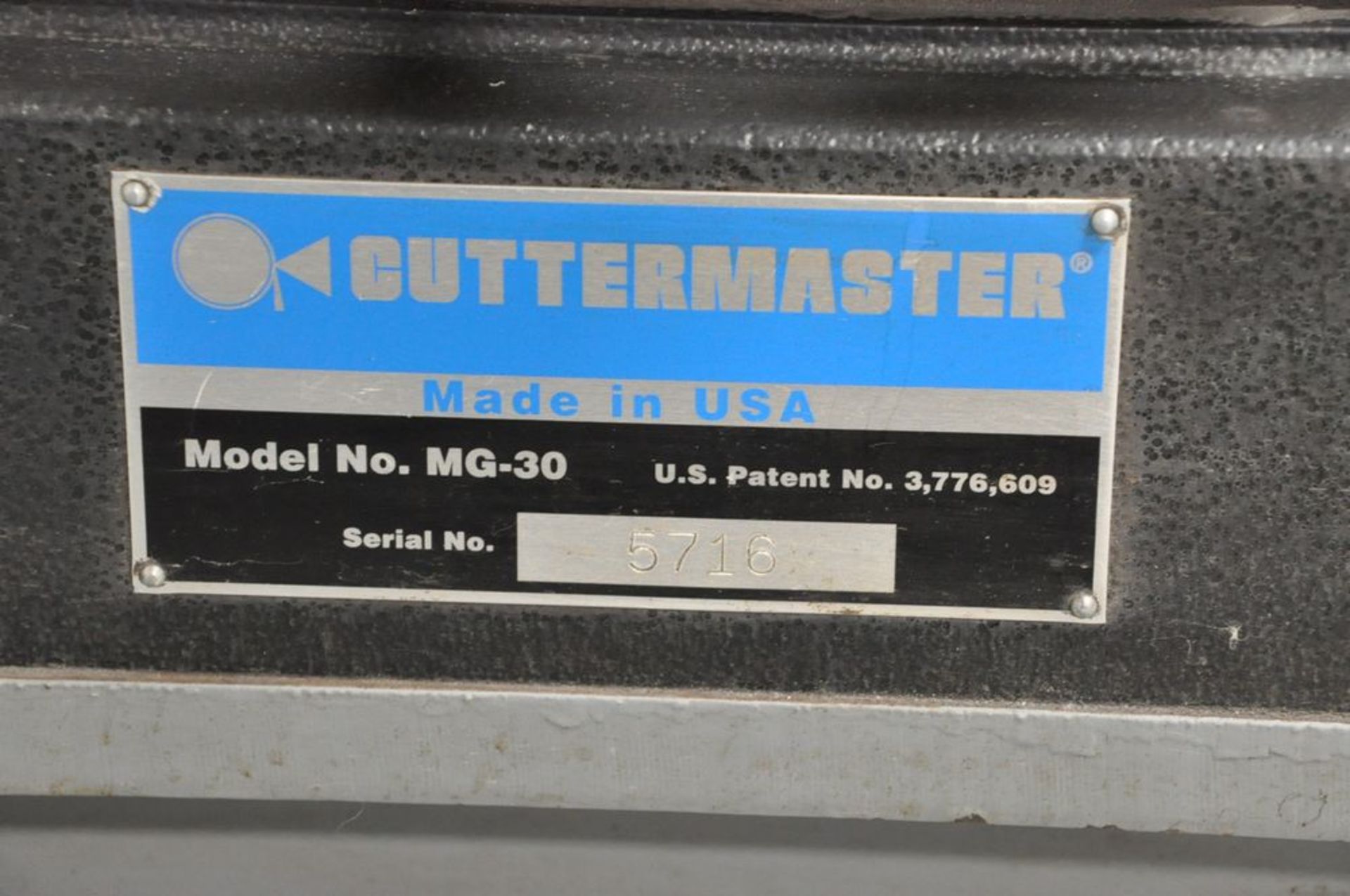 Cutter Master Model MG-30, Endmill Sharpener, S/n 5716 (2000), - Image 5 of 5