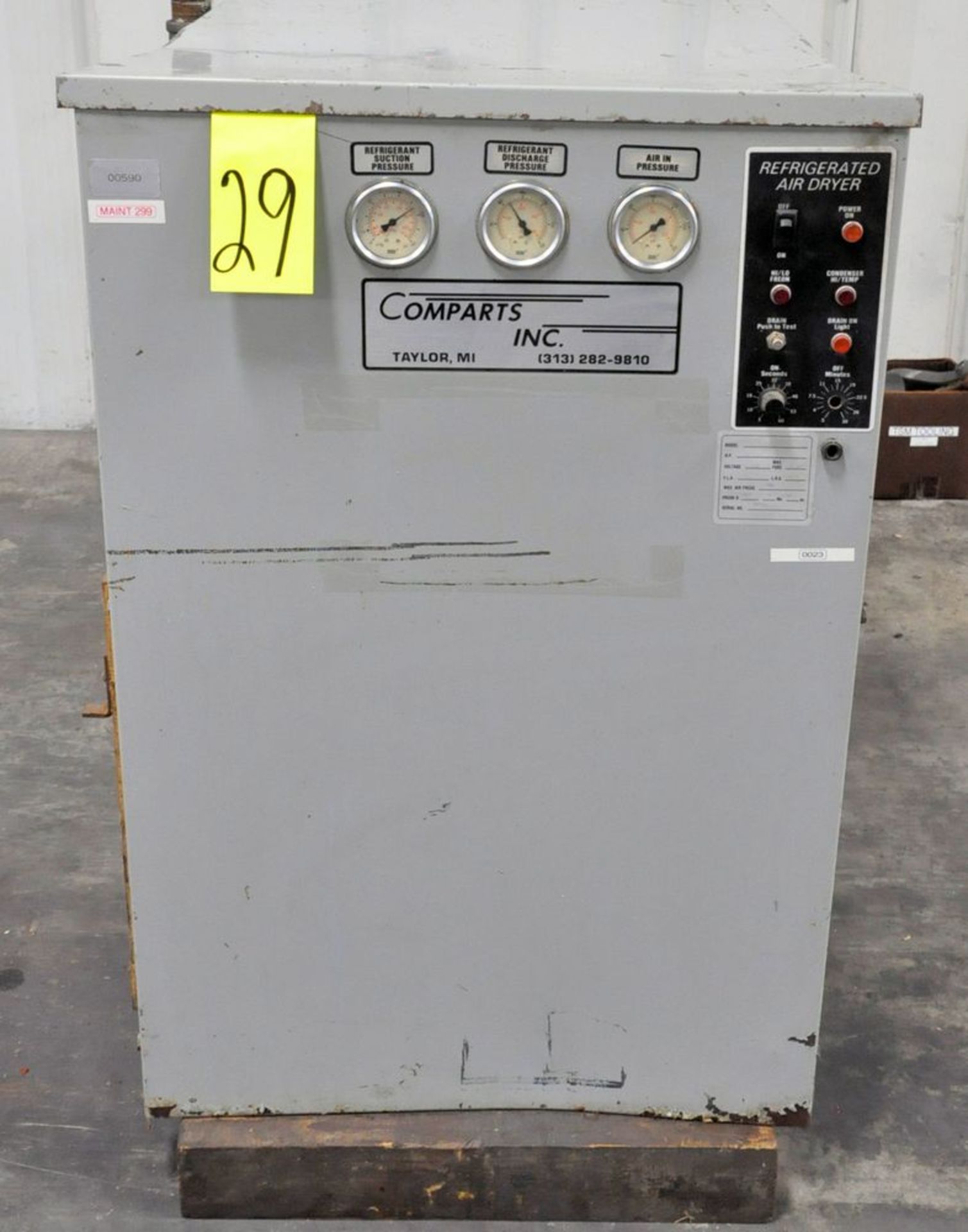 Comparts Model N/a, S/n N/a, Refrigerated Compressed Air Dryer,