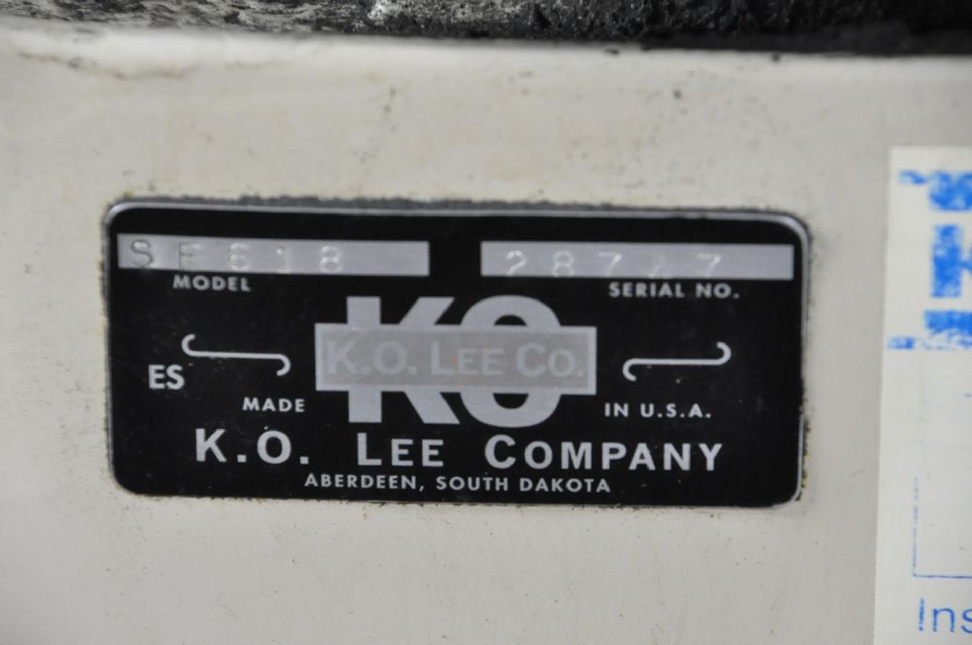 K. O. Lee Model SF618, 6" x 18" Surface Grinder, S/n 28747 (1995), - Image 5 of 5