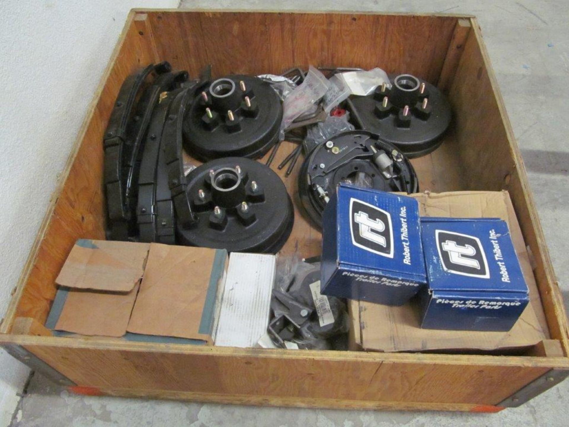 (1) LOT ASSORTED TRAILER PARTS, SPRINGS/BRAKE DRUMS - Image 2 of 2