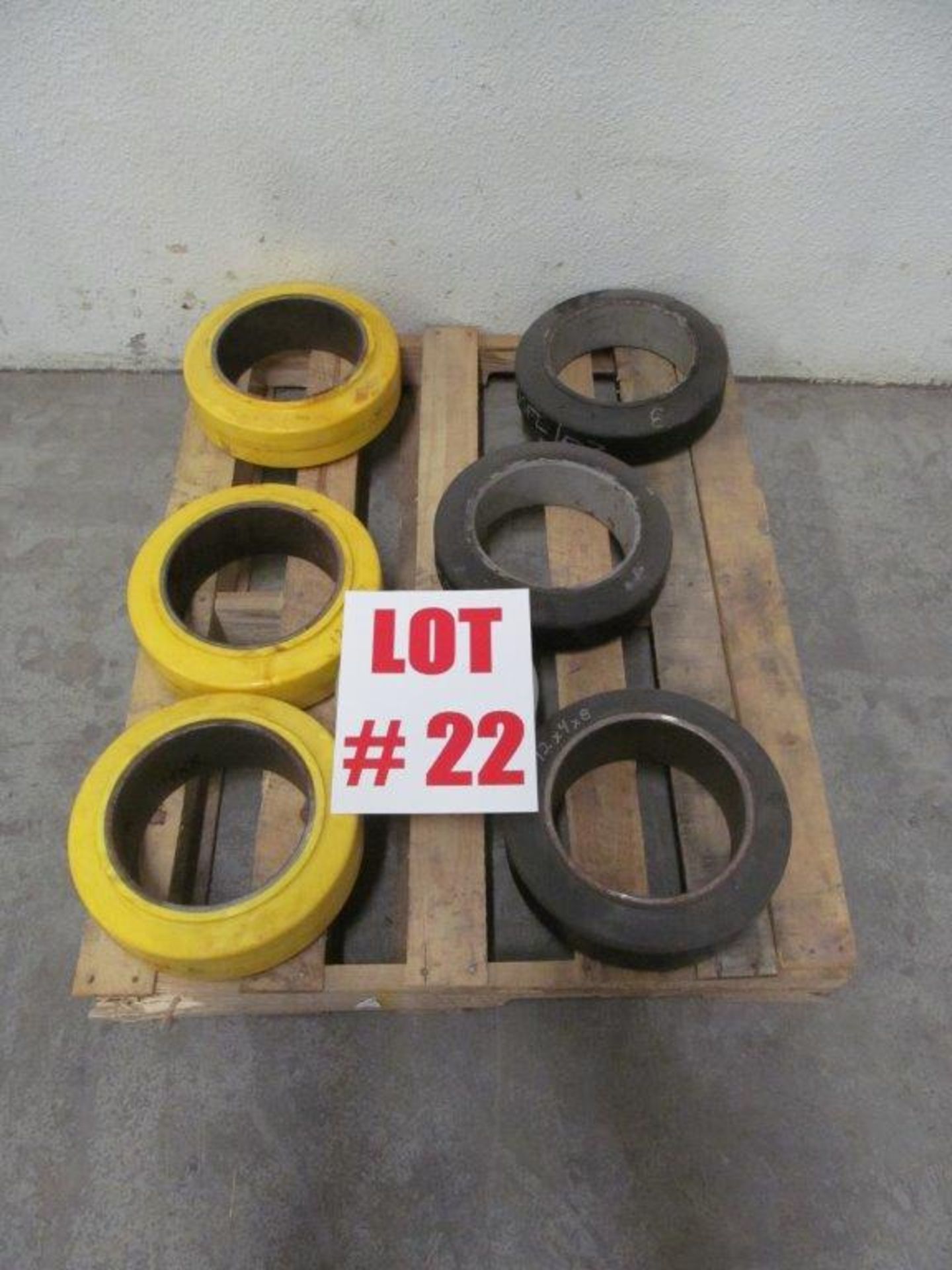 (7) ASSORTED FORKLIFT TIRES, LOCATION, HAWKESBURY, ONTARIO