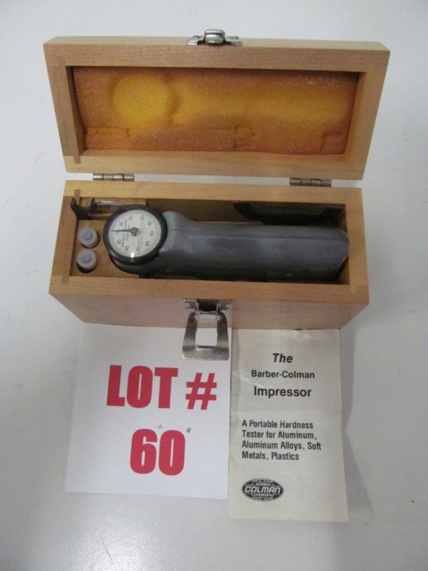 BARBER-COLMAN PORTABLE HARDNESS TESTER, LOCATION, HAWKESBURY, ONTARIO