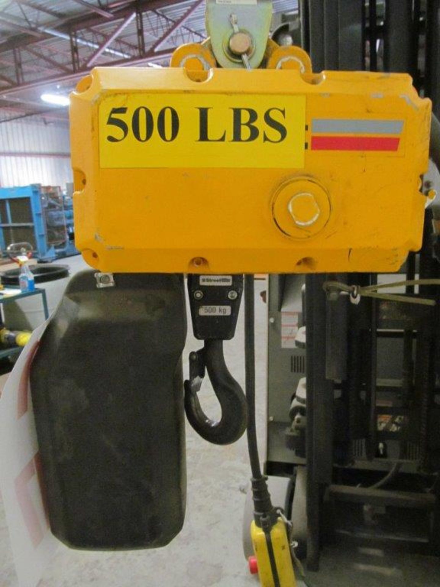 STREET 500LB CAPACITY HOIST, C/W PENDANT CONTROL, 600V/3PH/60C - Image 3 of 3