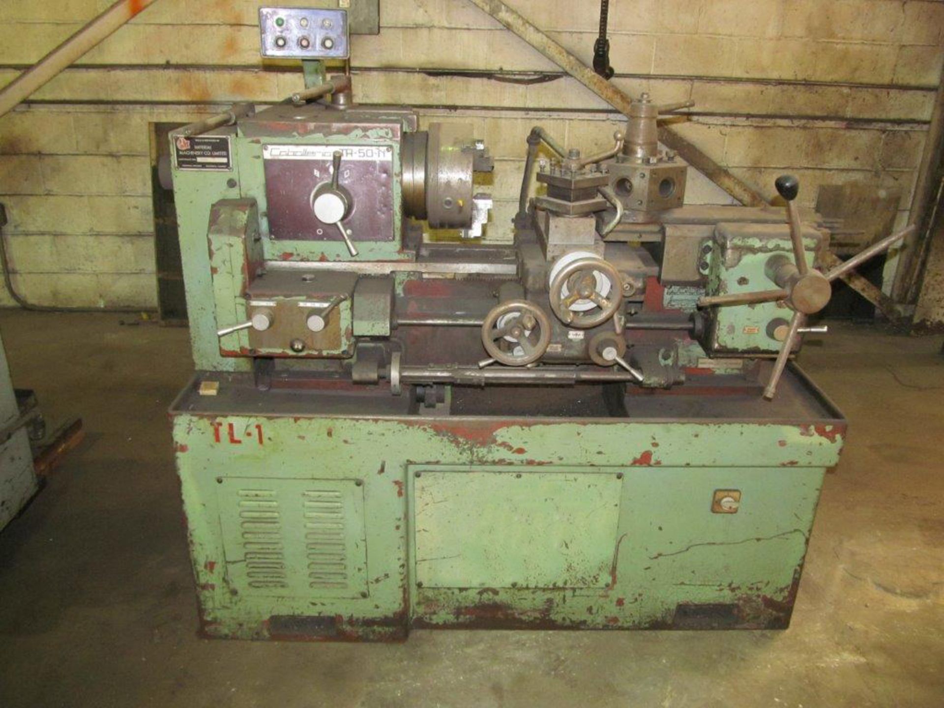 TURRET LATHE, MODEL CABLLERIA TR-50-M, 12'' SWING X 36'' CENTERS, 2 1/2'' SPINDLE BORE,