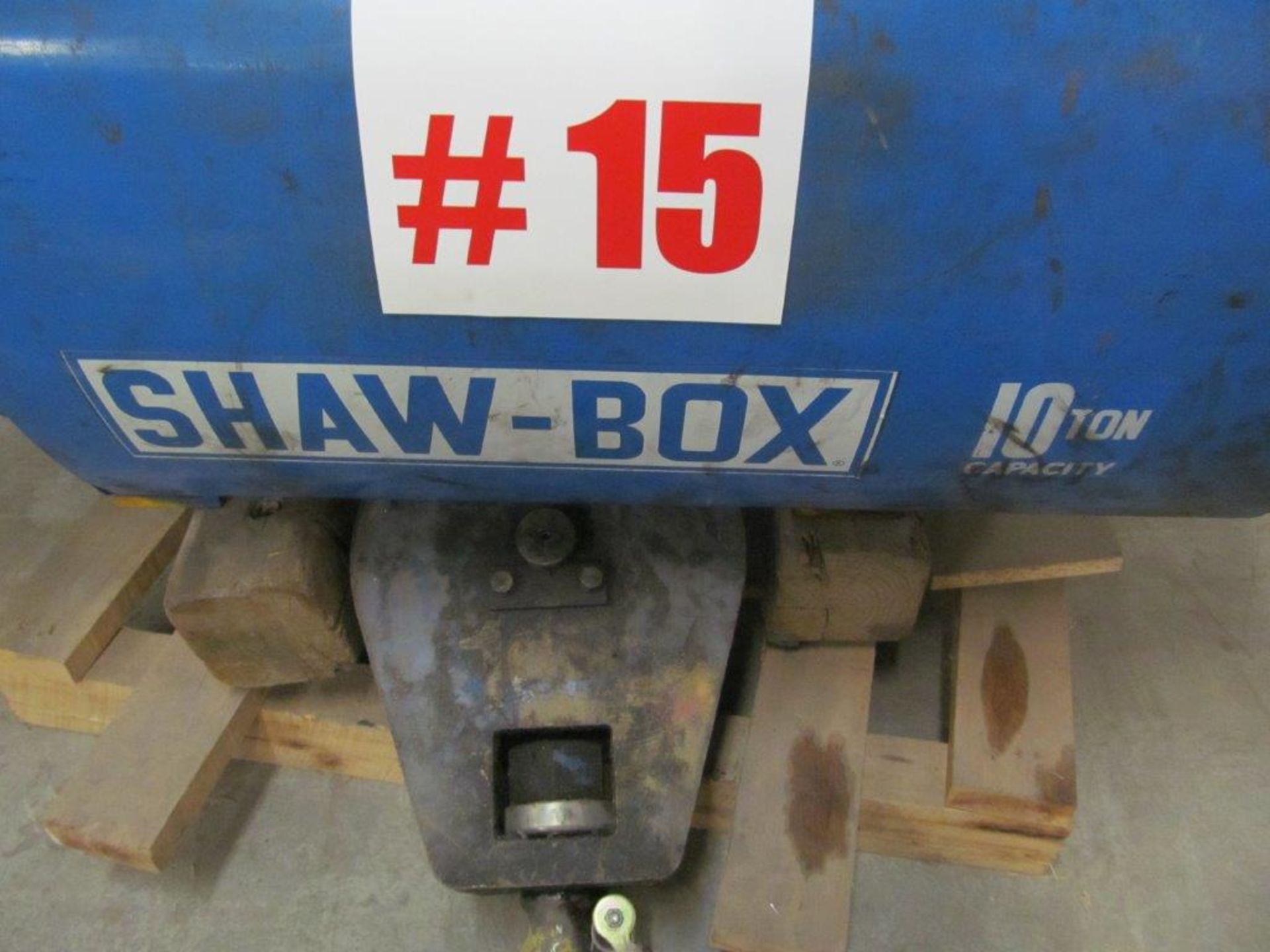 SHAW-BOX OVERHEAD CRANE/HOIST 10TON CAPACITY, LOCATION, HAWKESBURY, ONTARIO - Image 2 of 3