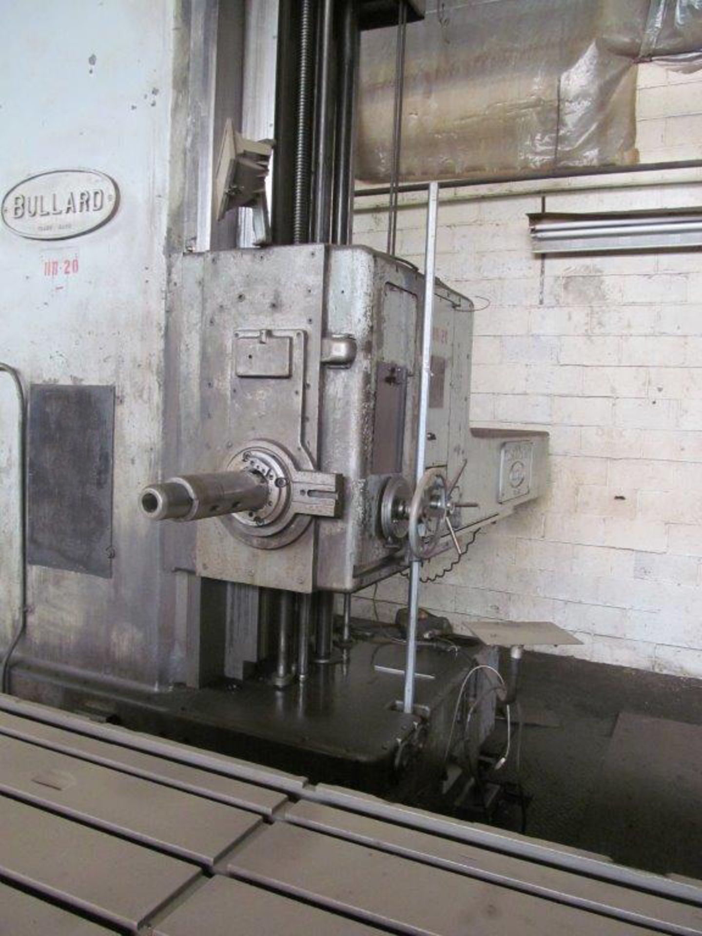 BULLARD 5'' HORIZONTAL TYPE BORING MILL, MODEL 75, 54'' X 128'' T-SLOT TABLE, FAGOR 3-AXIS DRO, - Image 4 of 4