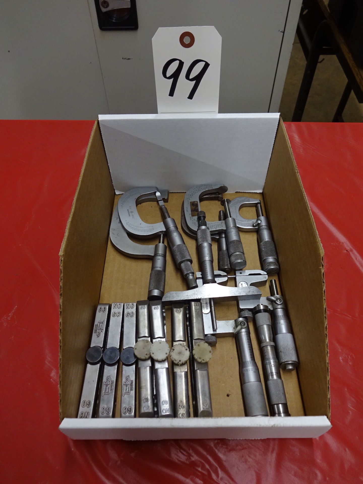 LOT ASSORTED MICROMETERS & GAGES