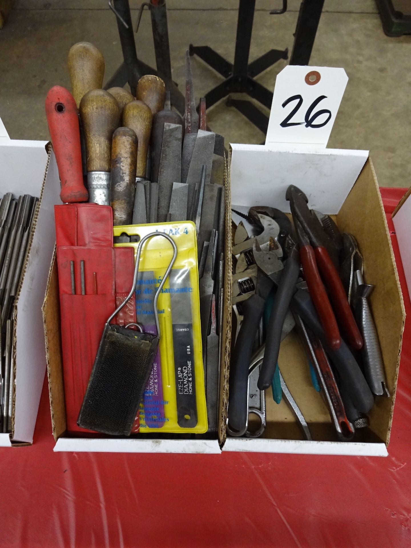 LOT ASSORTED FILES & PLIERS