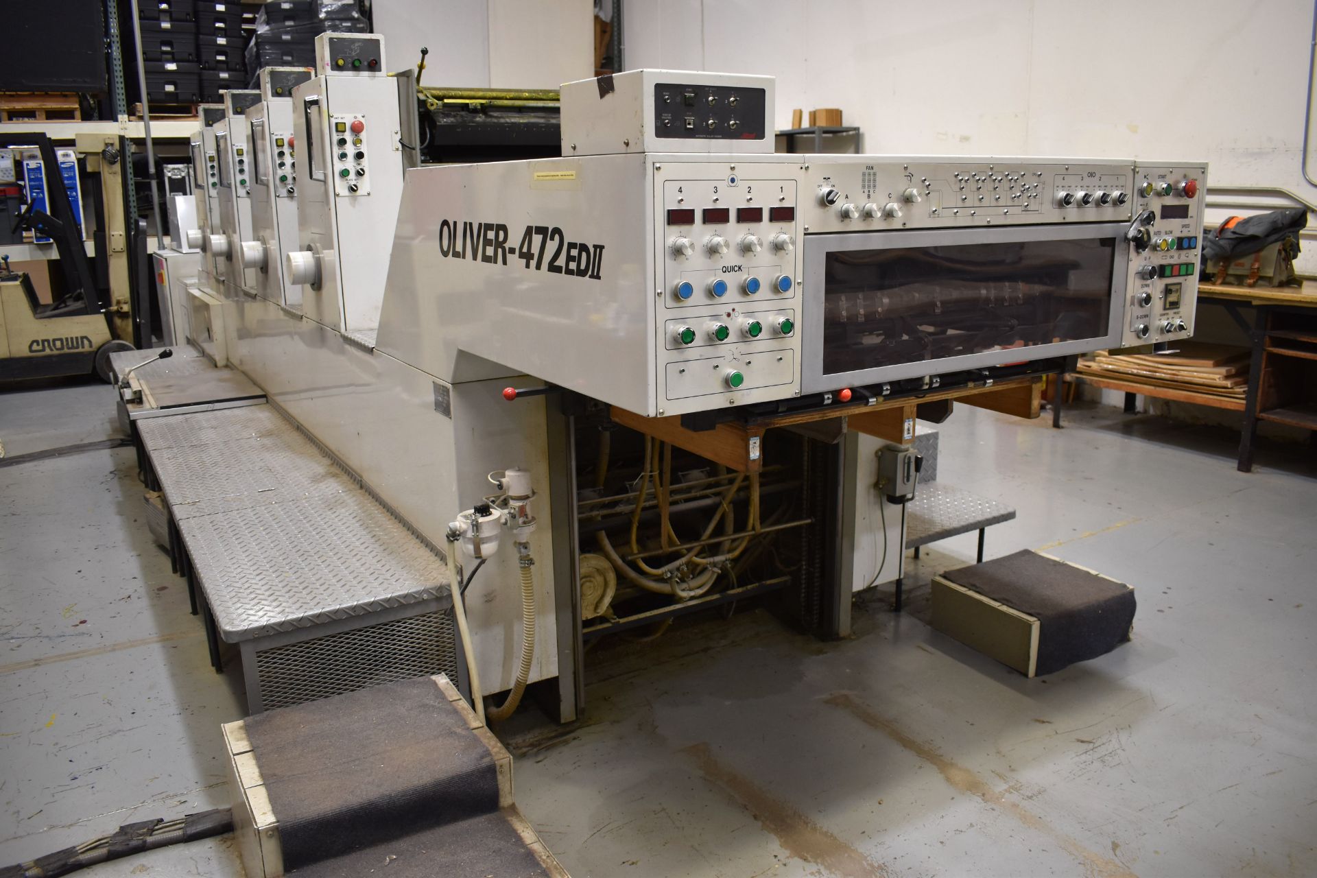 1996 OLIVER SAKURAI 72 X 52 (28 X 20) MODEL OLIVER 472EDII 4/C SHEET FED PRINTING PRESS: - Image 3 of 15