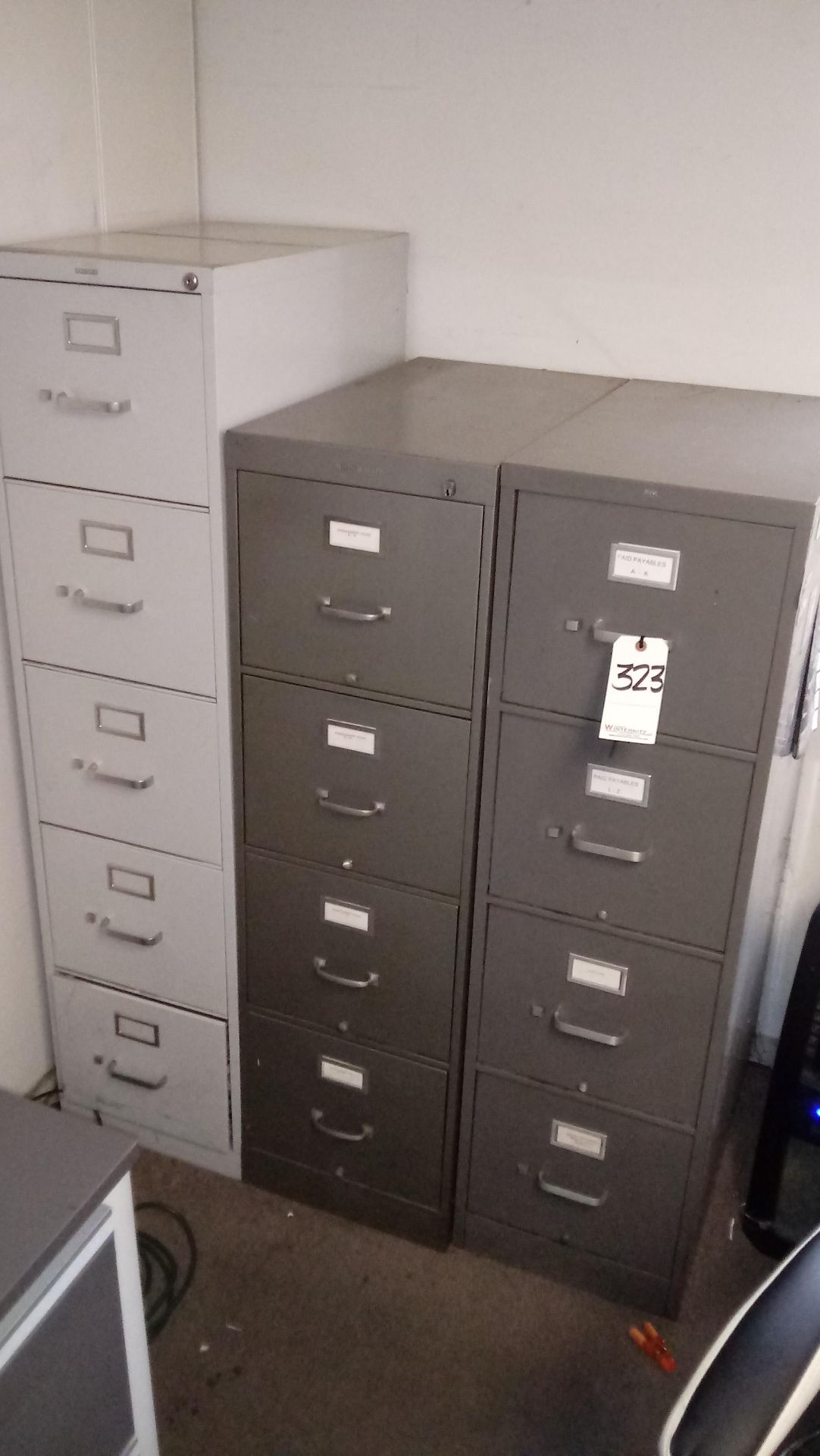 LOT: (2) 4-Drawer File Cabinets, (1) 5-Drawer File Cabinet