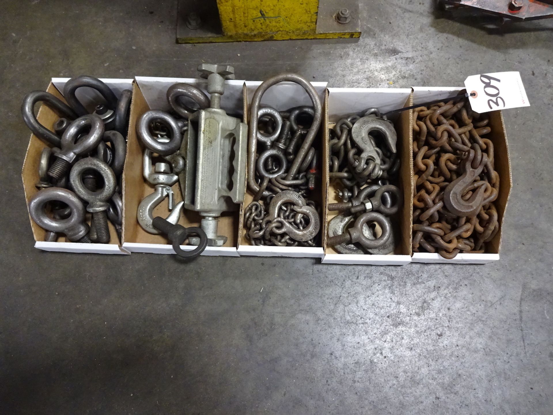 LOT: Assorted Eye-Bolts & Chain