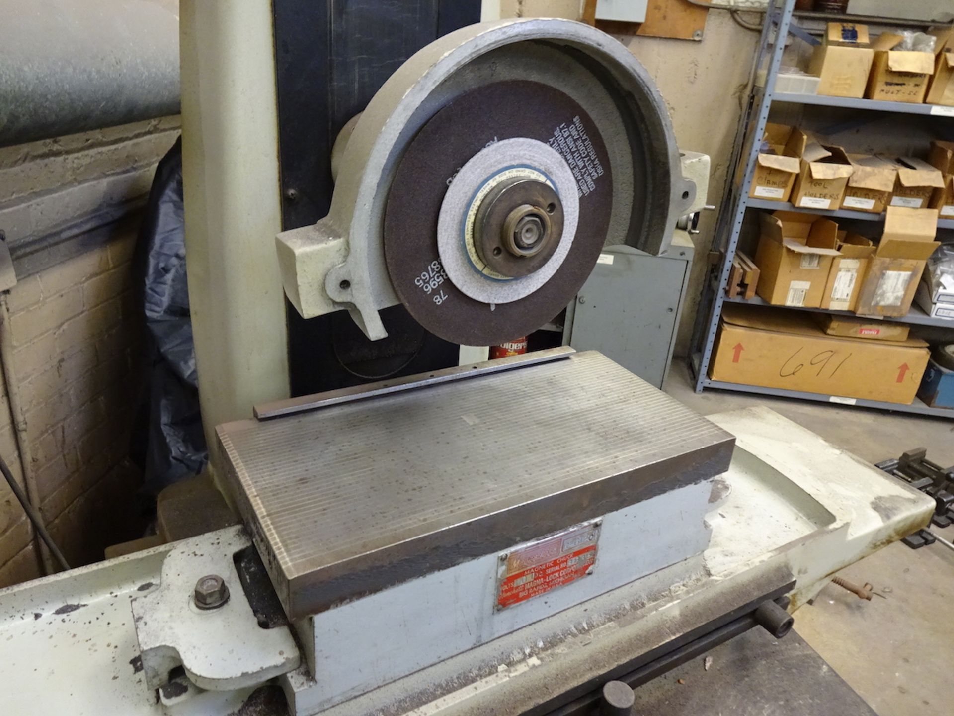 HARIG 6 X 12 MODEL 612 HAND FEED SURFACE GRINDER, S/N 19831, MAGNA-LOCK HR-612C MAGNETIC CHUCK, - Image 2 of 3