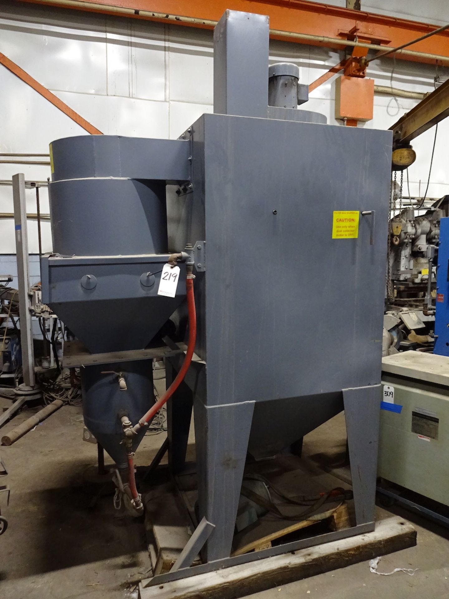 Trinco Model DP850 Dust Collector; Sand Blast Cabinet (missing window)