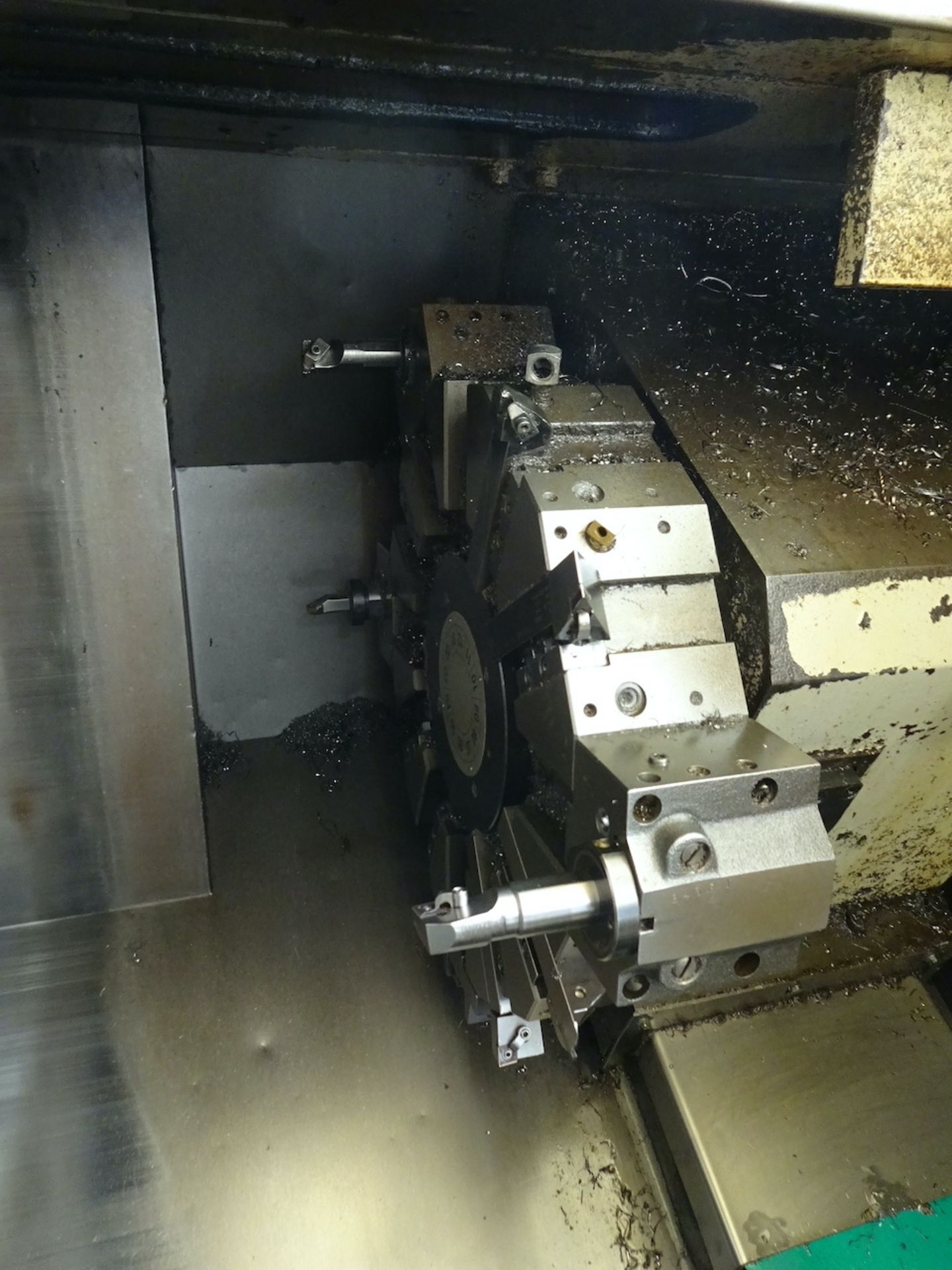 Mazak Model QT-250 Universal CNC Turning Center, S/N 139445 (1998), 8 in. 3-Jaw Chuck, 12 Station - Image 7 of 9