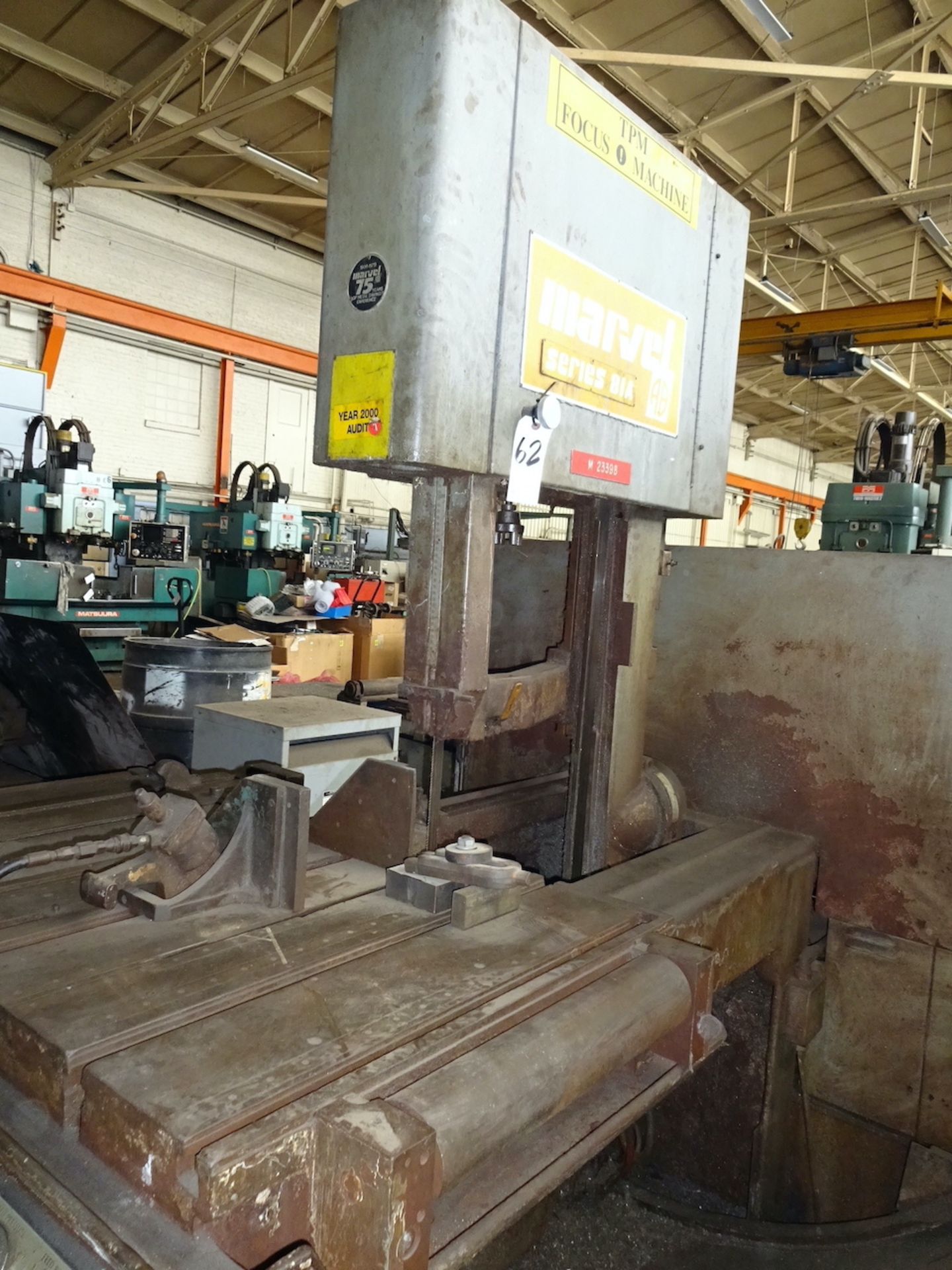 Marvel Model 81A Automatic Feed Vertical Band Saw, S/N E-323388, 18 in. Wide x 9 ft. Long ( - Image 5 of 5