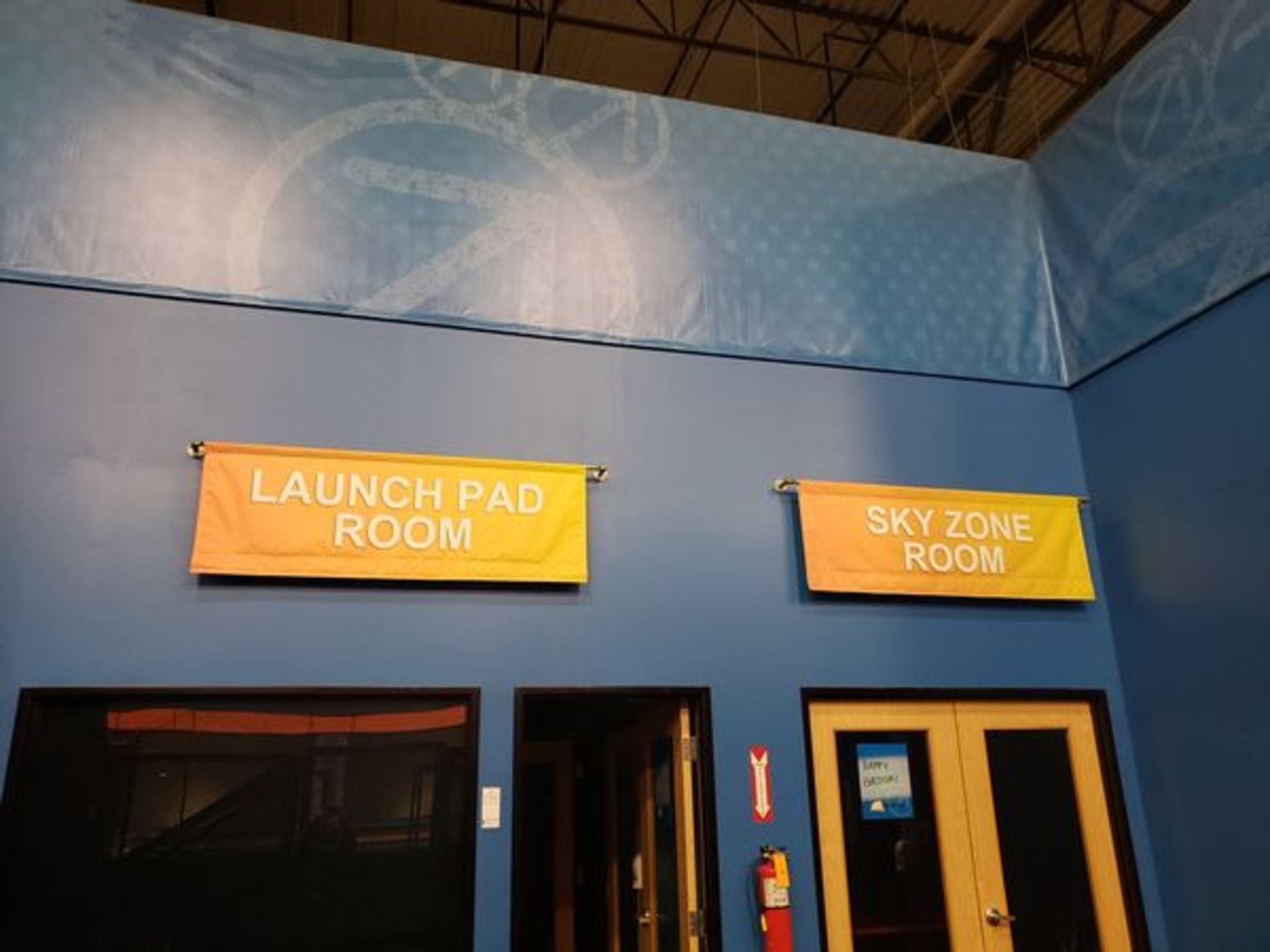 (x2) SIGNS "LAUNCH PAD ROOM , SKY ZONE ROOM"