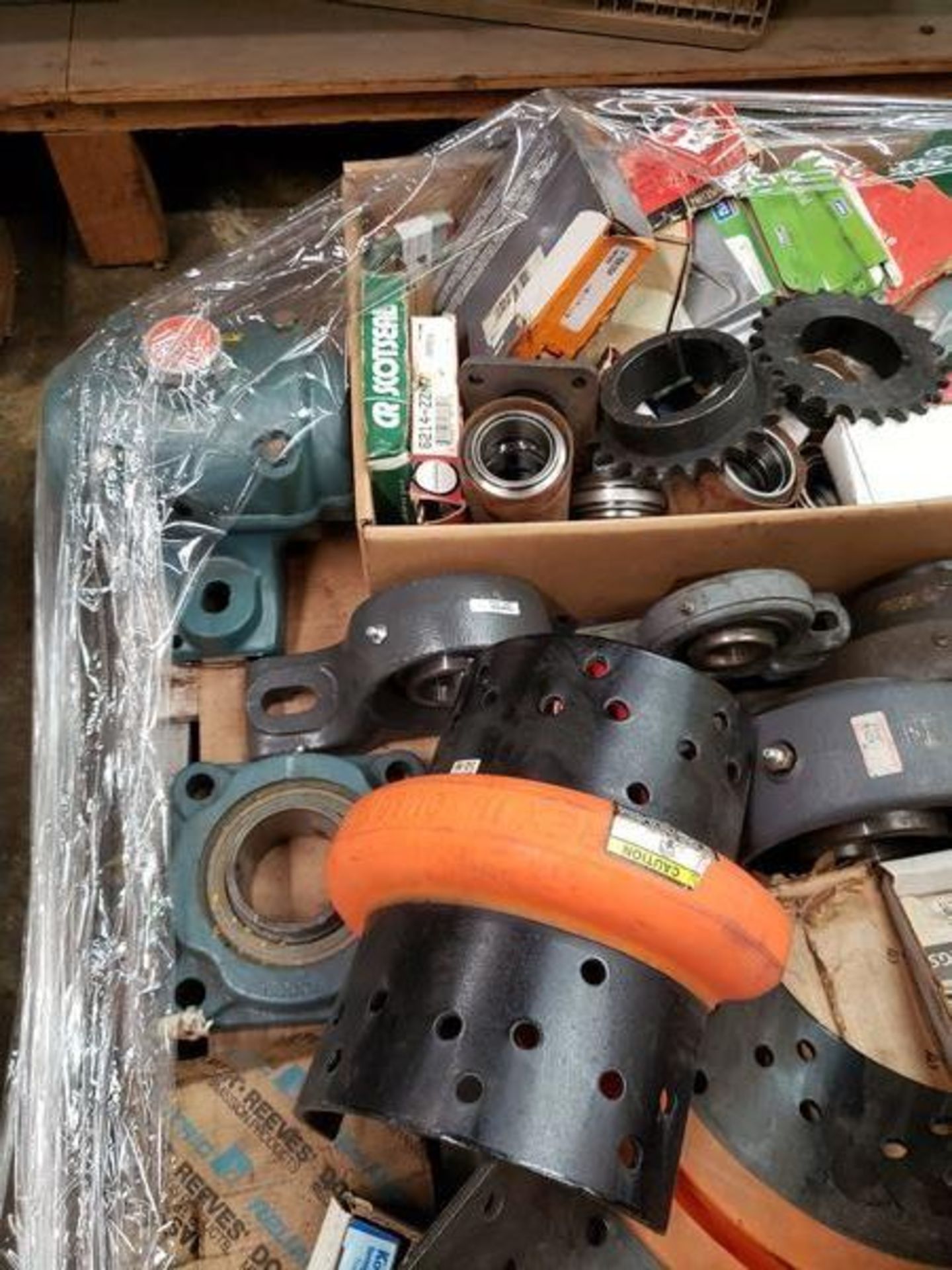 SKID OF ASSORTED BEARINGS, BELTS AND POWER TRAN MATERIAL - Image 4 of 9