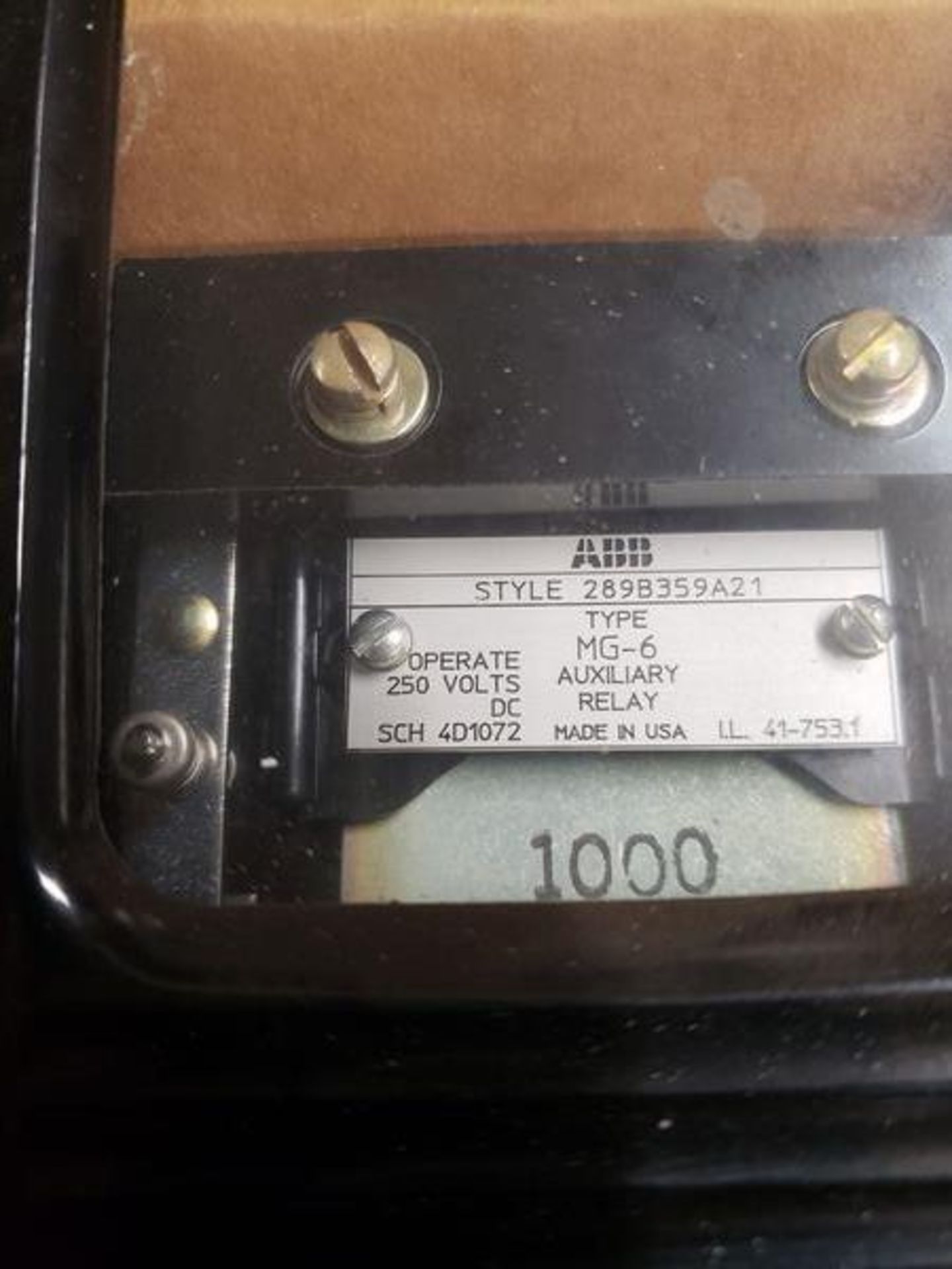 ABB RELAYS - PARTS # 289B359A21 - Image 3 of 3