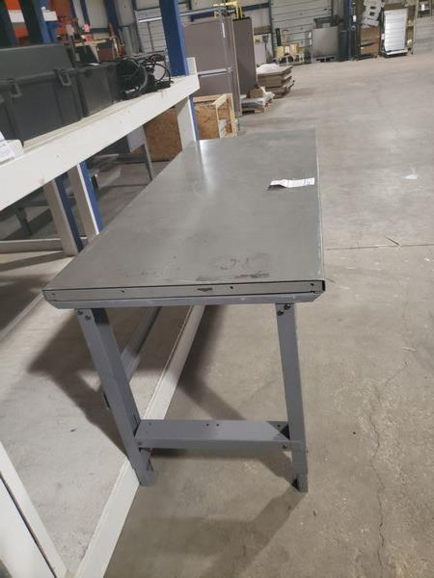 METAL STEEL WORK TABLE 6' X 30" X 33.5" - Image 2 of 2