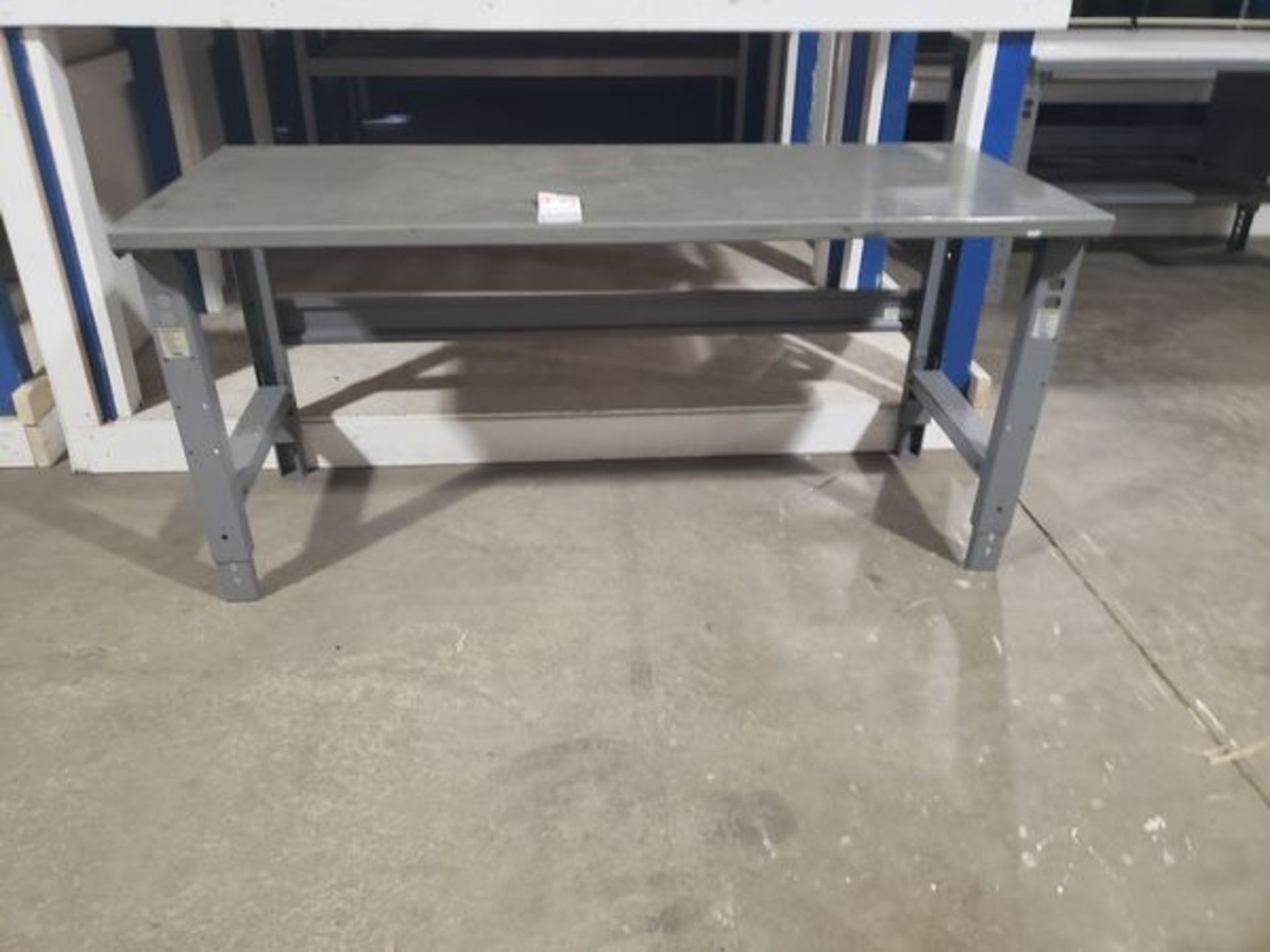 METAL STEEL WORK TABLE 6' X 30" X 33.5"