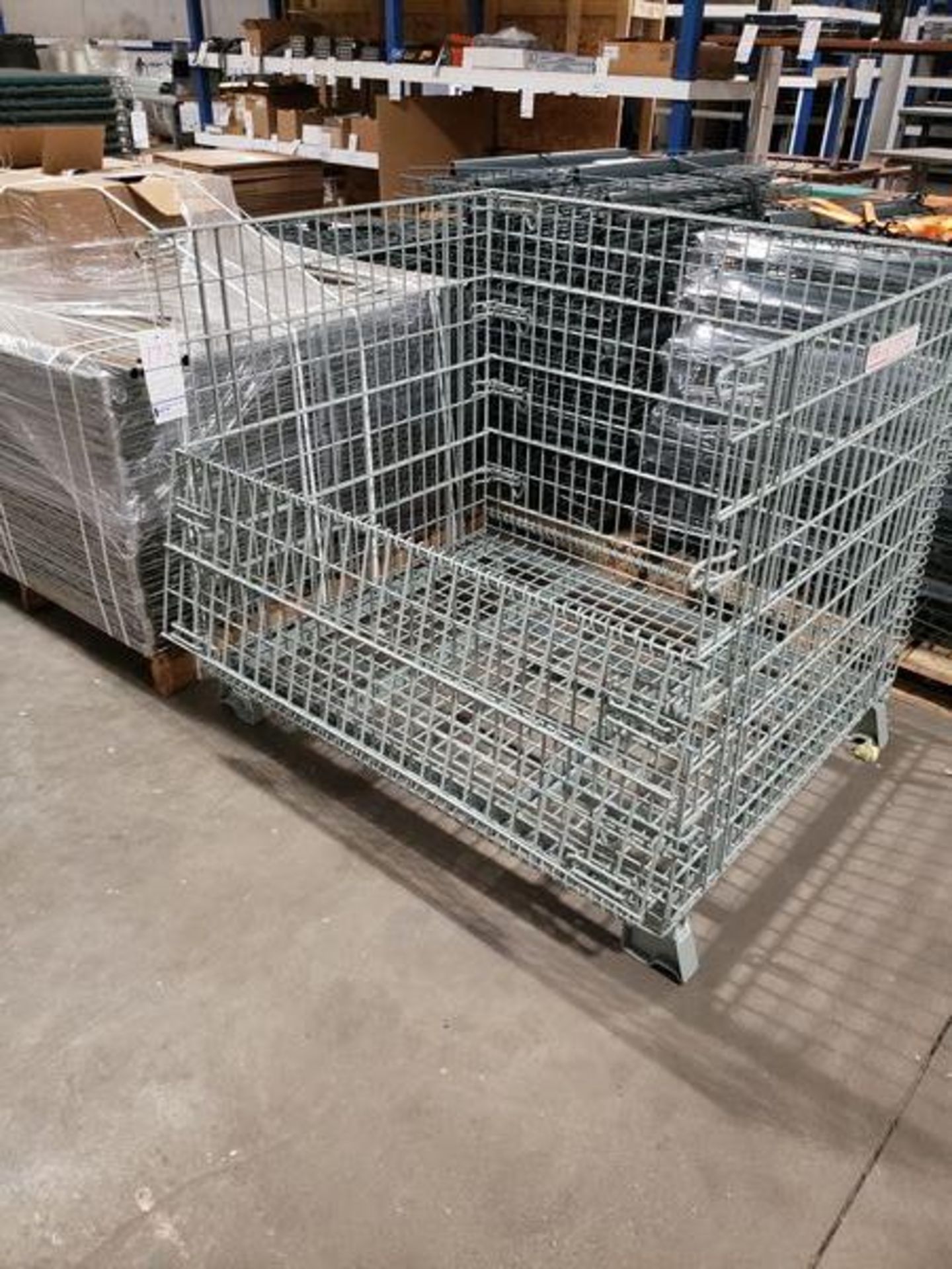 GLOBAL INDUSTRIAL FOLDING WIRE CONTAINERS 48" X 40" X 42.5" - 4000LB CAP - MODEL 239344 - Image 2 of 4