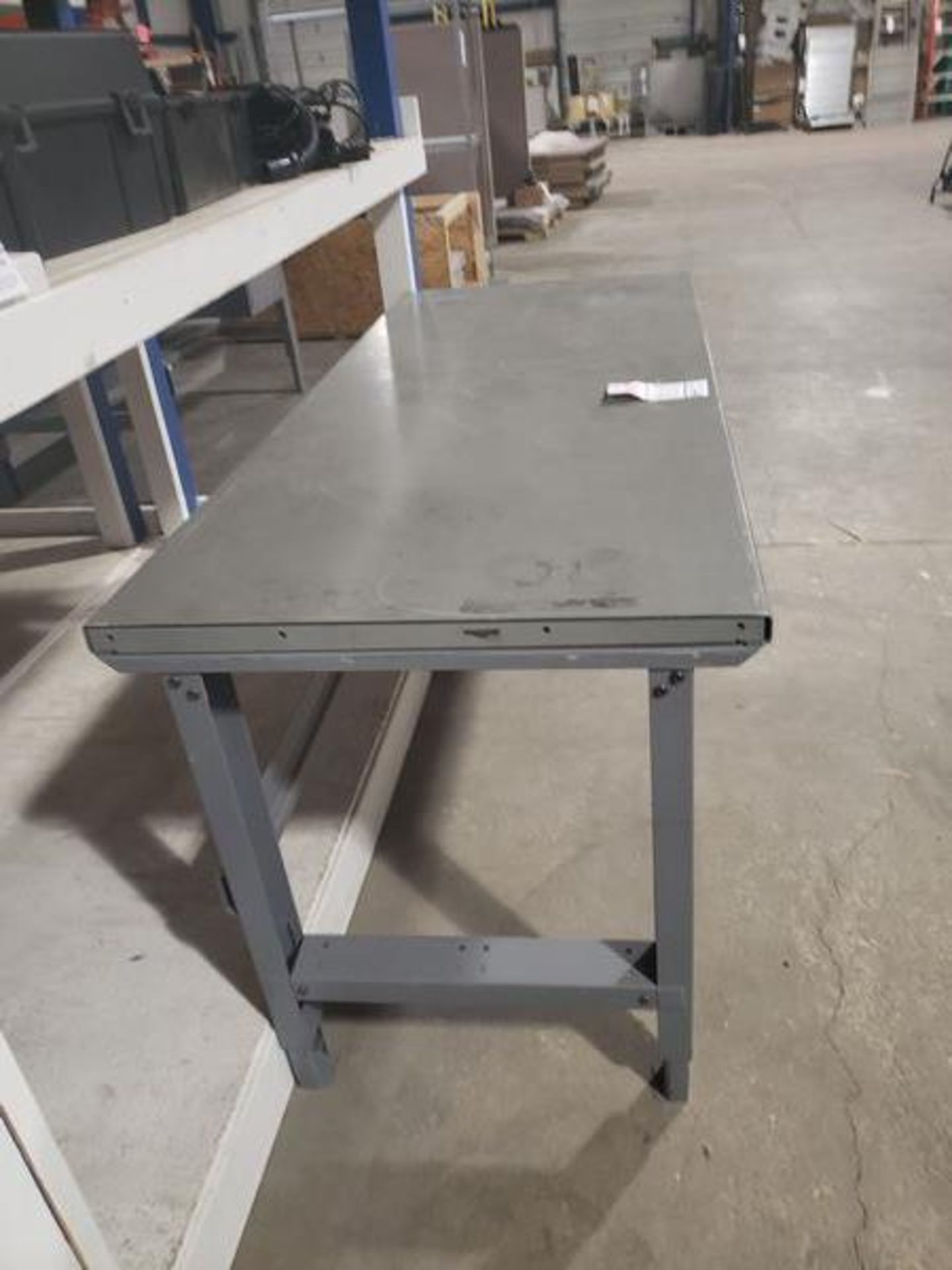 METAL STEEL WORK TABLE 6' X 30" X 33.5" - Image 3 of 3