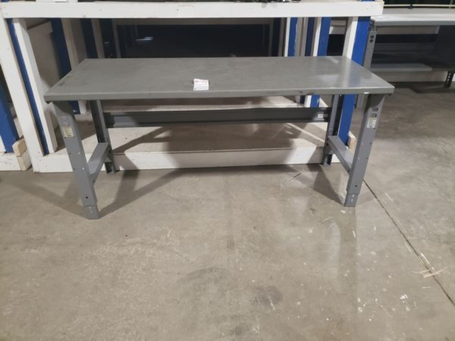 METAL STEEL WORK TABLE 6' X 30" X 33.5"