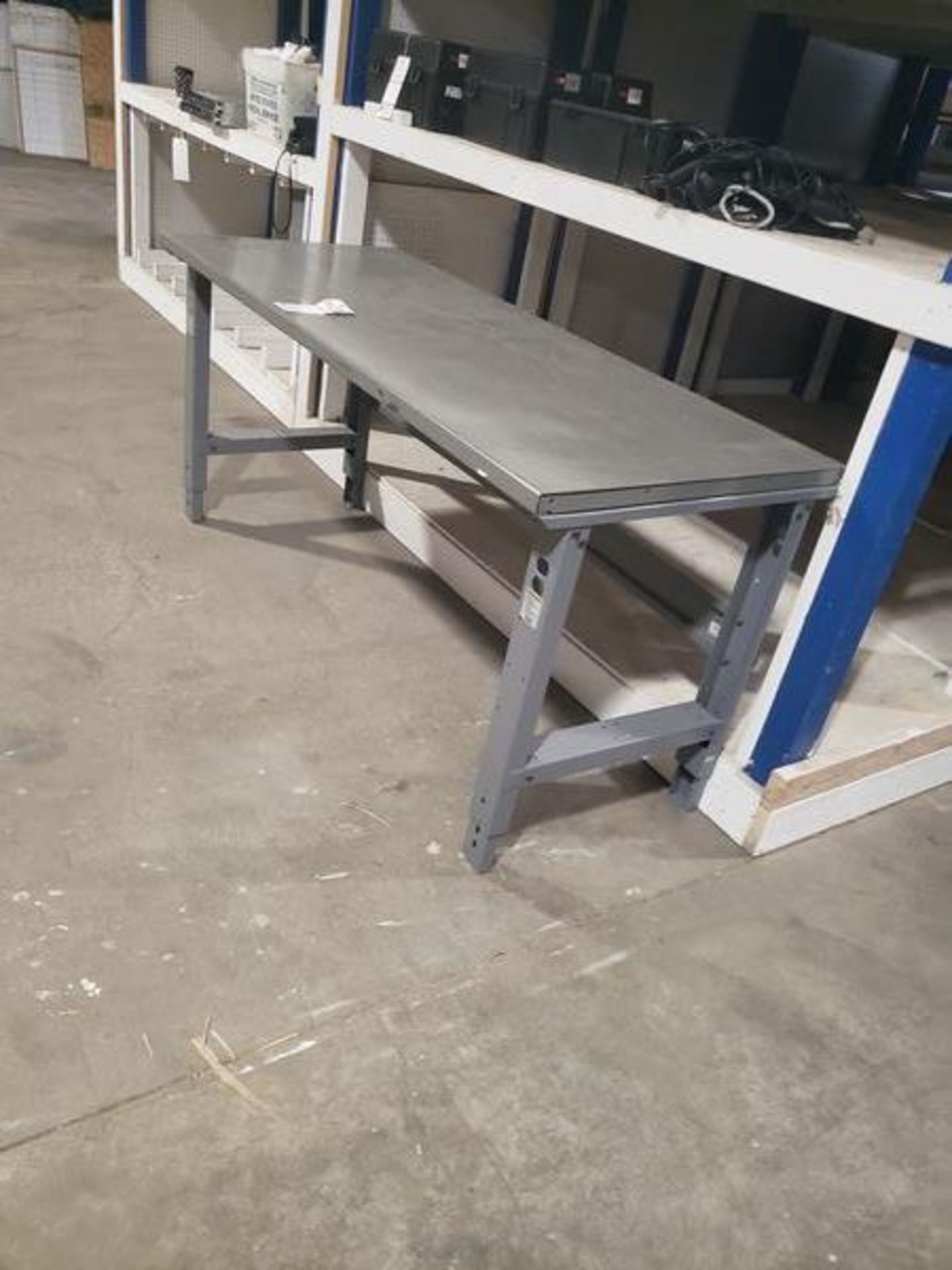 METAL STEEL WORK TABLE 6' X 30" X 33.5" - Image 2 of 2