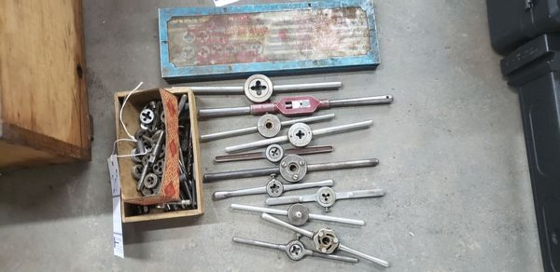 LOT OF TAPS, DIE AND TOOLS