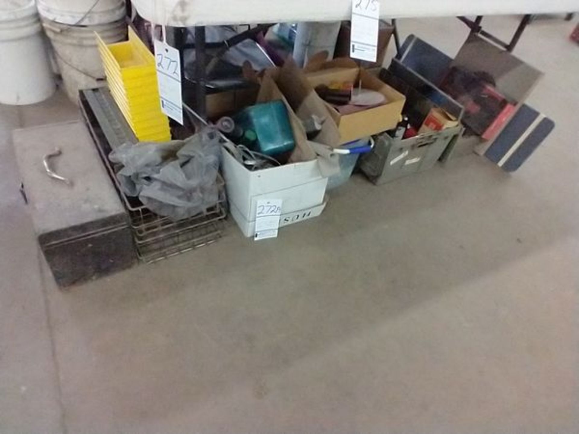 LOT OF MISC UNDER TABLE