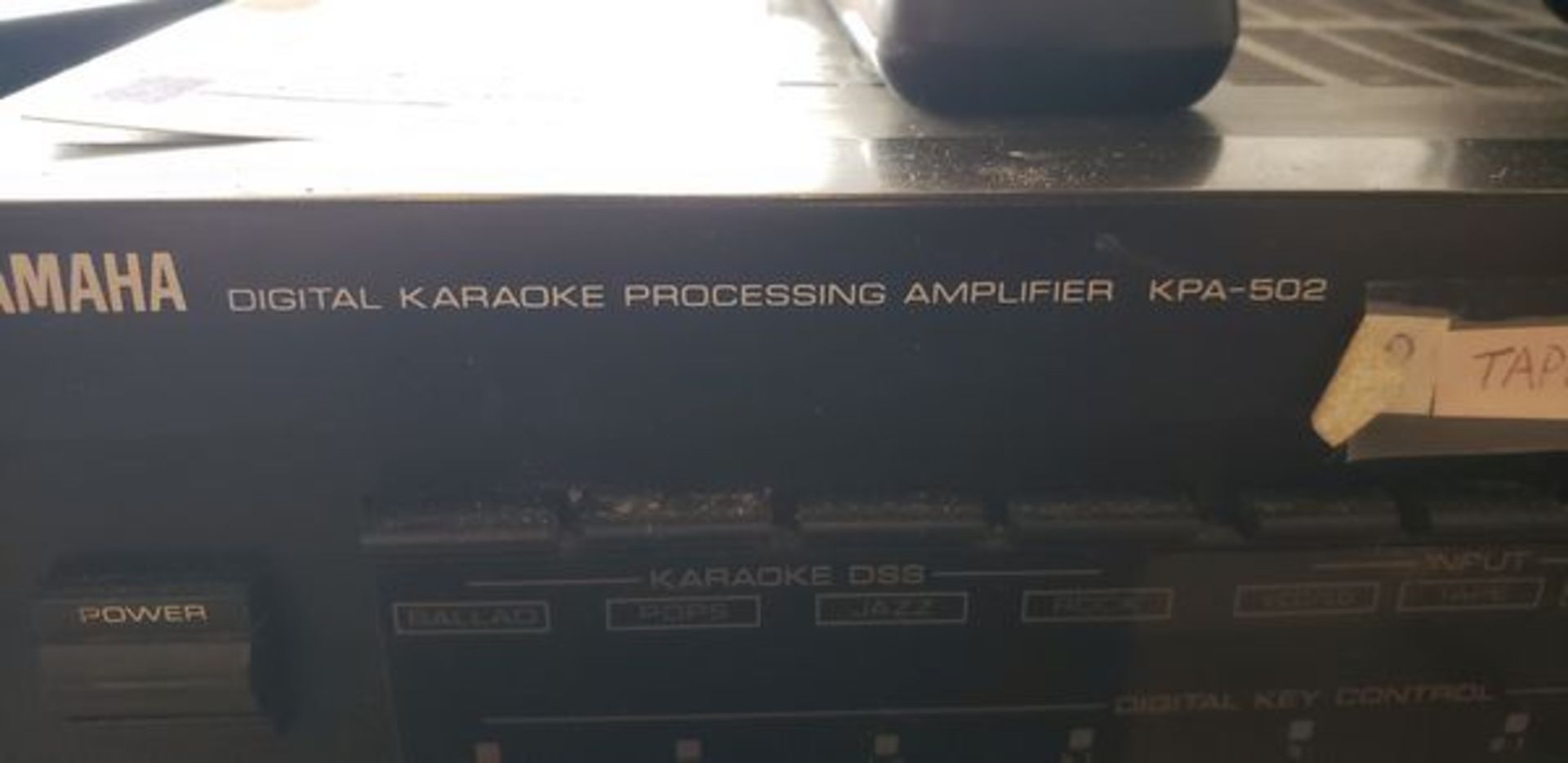 YAMAHA DIGITAL KARAOKE PROCESSING AMPLIFIER MODEL KPA-502 WITH MICROPHONE - Image 3 of 6