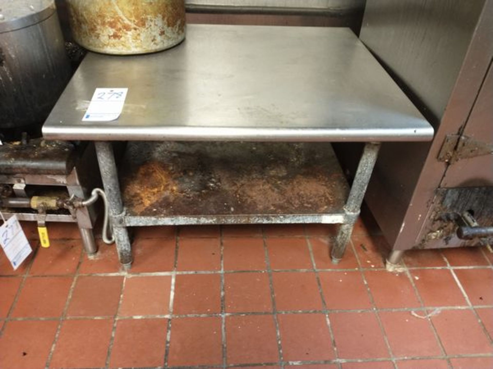 STAINLESS STEEL 30" X 36" X 24" EQUIPMENT TABLE
