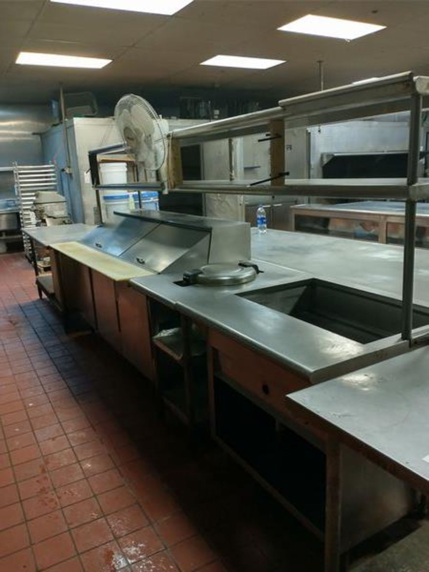 11' X 36" REFRIGERATED SANDWICH TABLE AND 6' RICE COOKING UNIT WITH DRYBIN AND OVEN SHELVES - Image 4 of 6