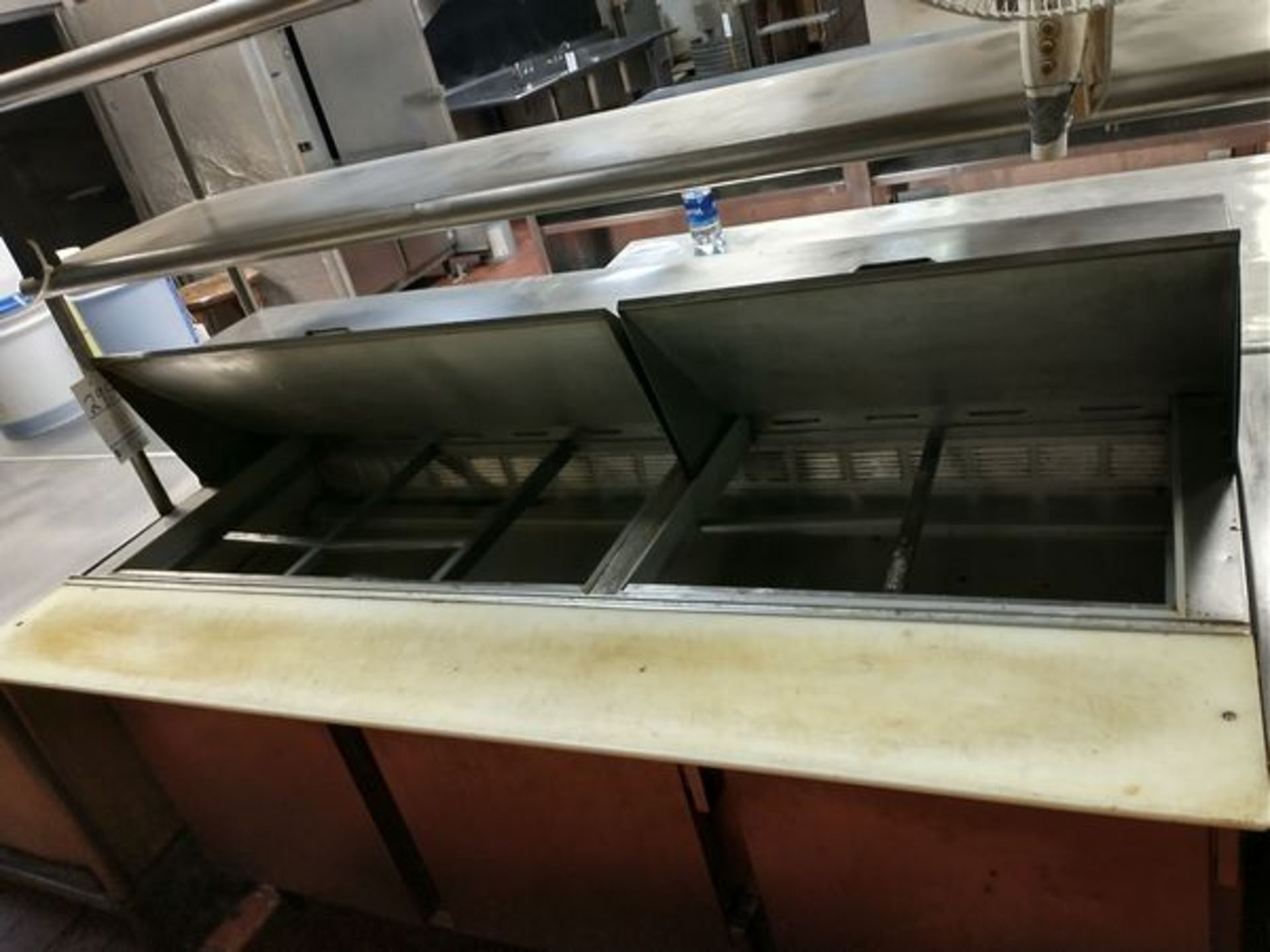 11' X 36" REFRIGERATED SANDWICH TABLE AND 6' RICE COOKING UNIT WITH DRYBIN AND OVEN SHELVES - Image 3 of 6