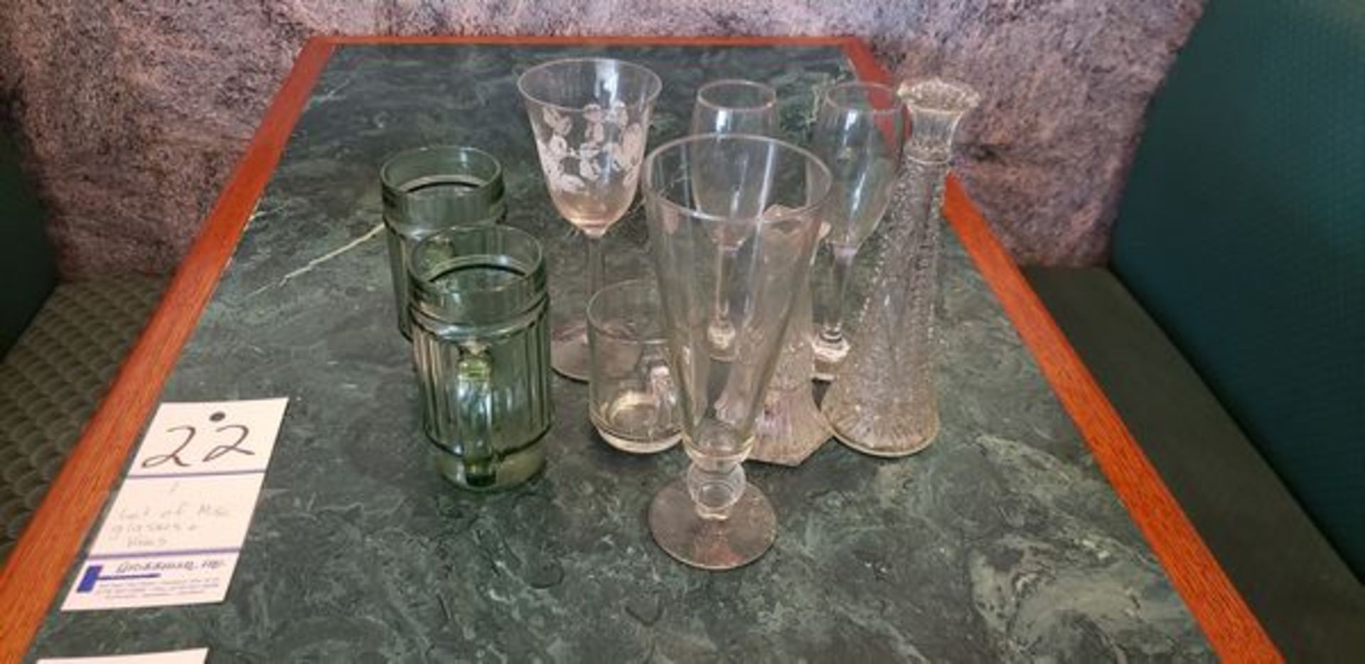 LOT OF MISC GLASSES AND VASES